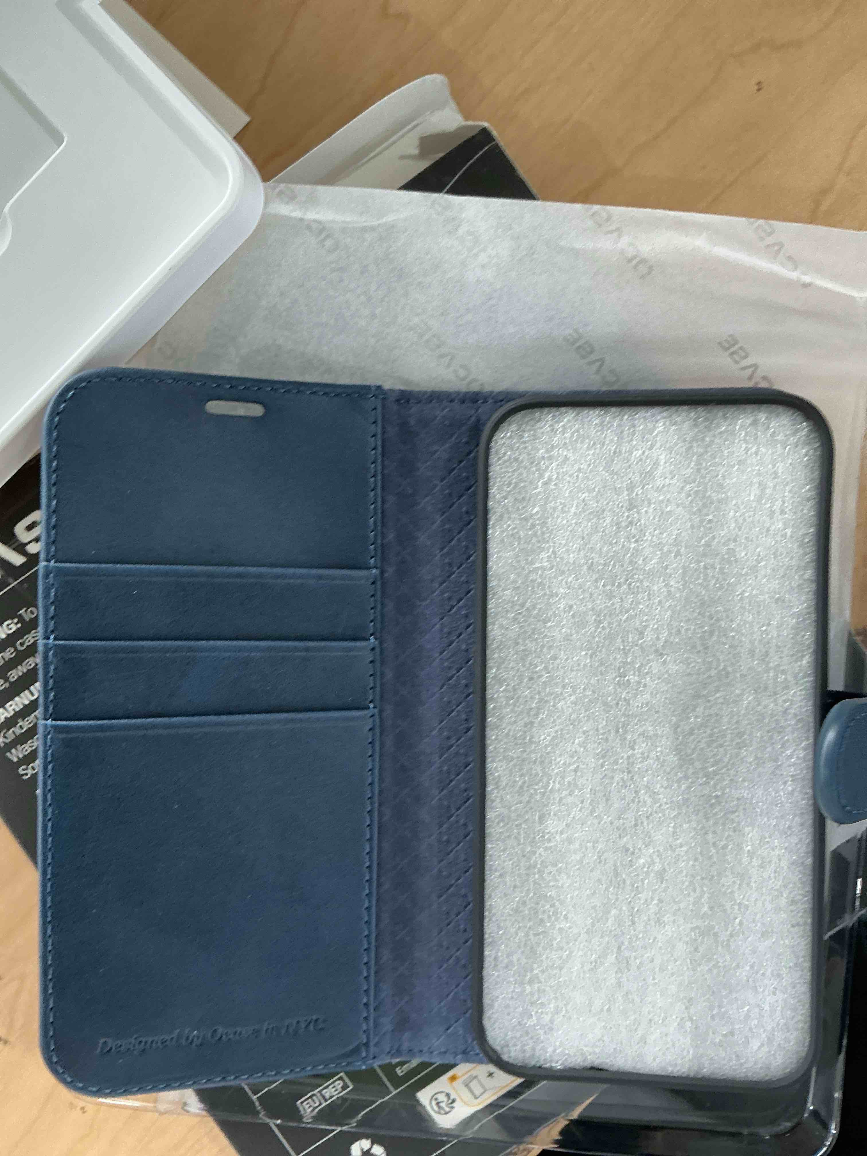 Condition photo showing Good Condition for ocase compatible with iphone 13 wallet case, pu leather flip folio case with card holders rfid blocking kickstand [shockproof tpu inner shell] phone cover 6.1 inch 2021 (spliced blue)