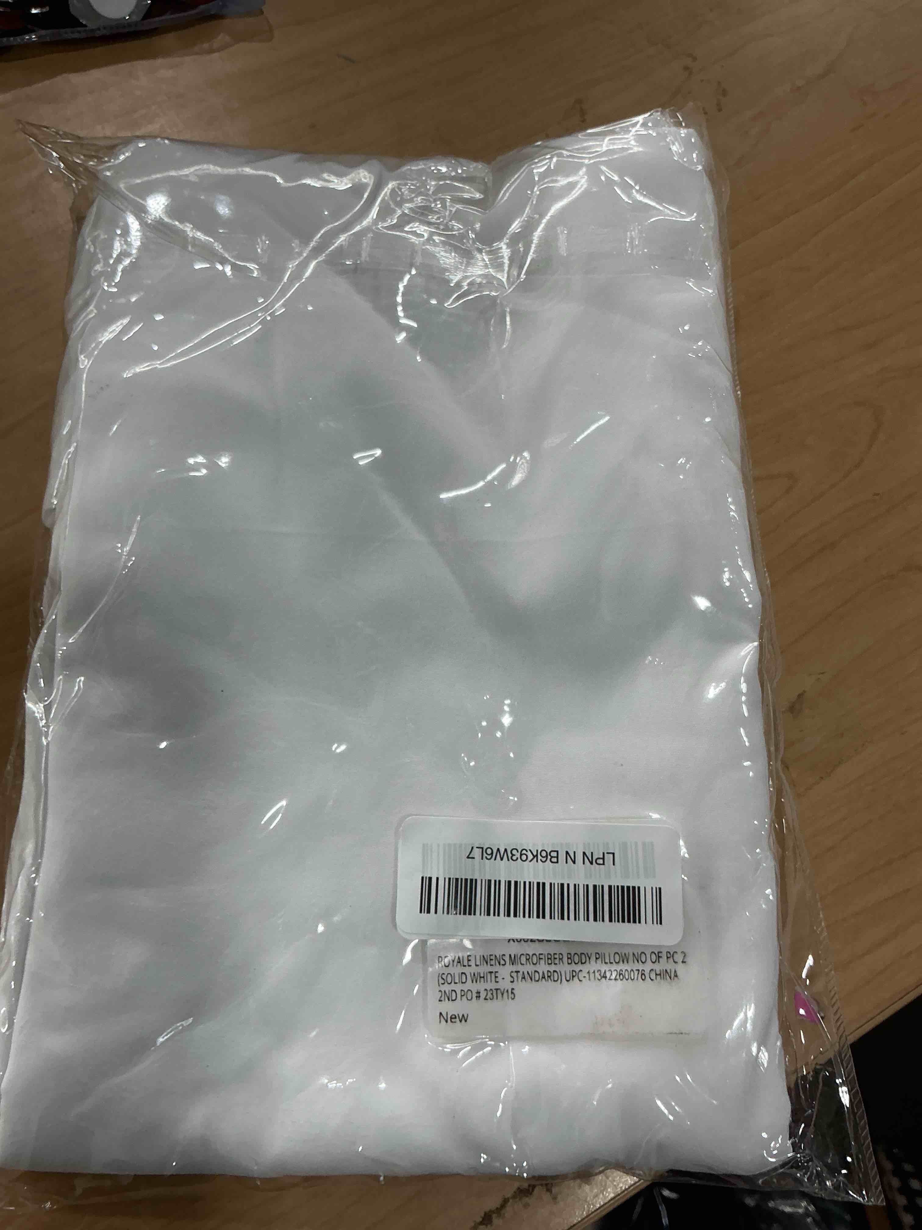 Condition photo showing Good Condition for royale linens body pillow cover - double brushed 1800 microfiber - 20"x54" with hidden zipper closure - wrinkle & fade resistant - super soft body pillowcase 2 pack (white, pack of 2) white body pillow