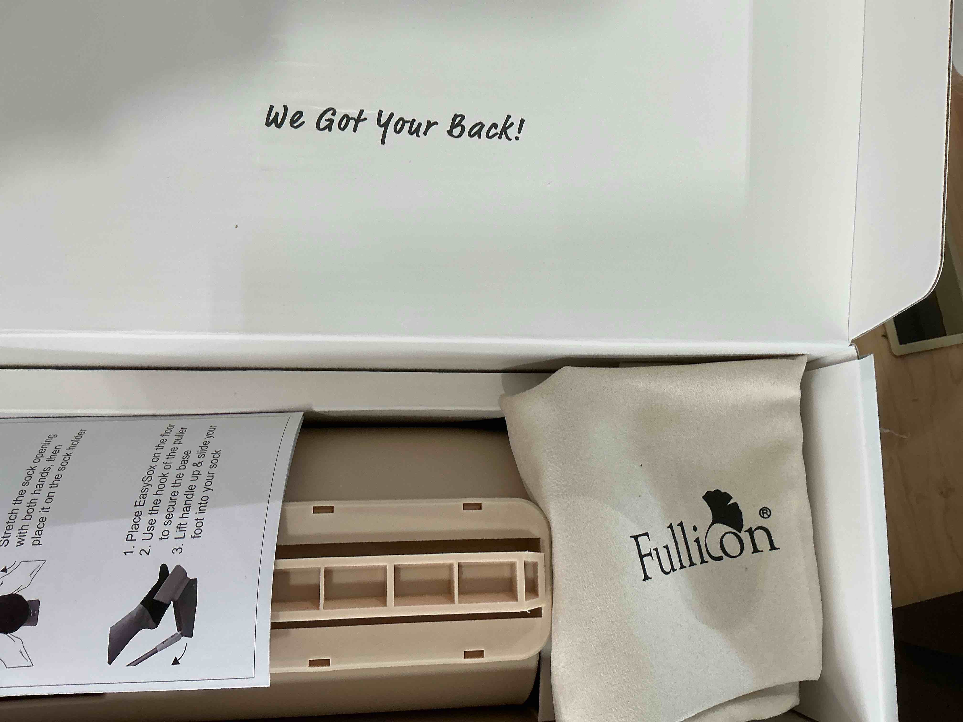 Condition photo showing Good Condition for fullicon easysox, aluminum sock horn sock aid, sock assistance device no bending for senior men elderly women, safe sock device to assist in putting on socks, sock puller aid easy on & off (beige)