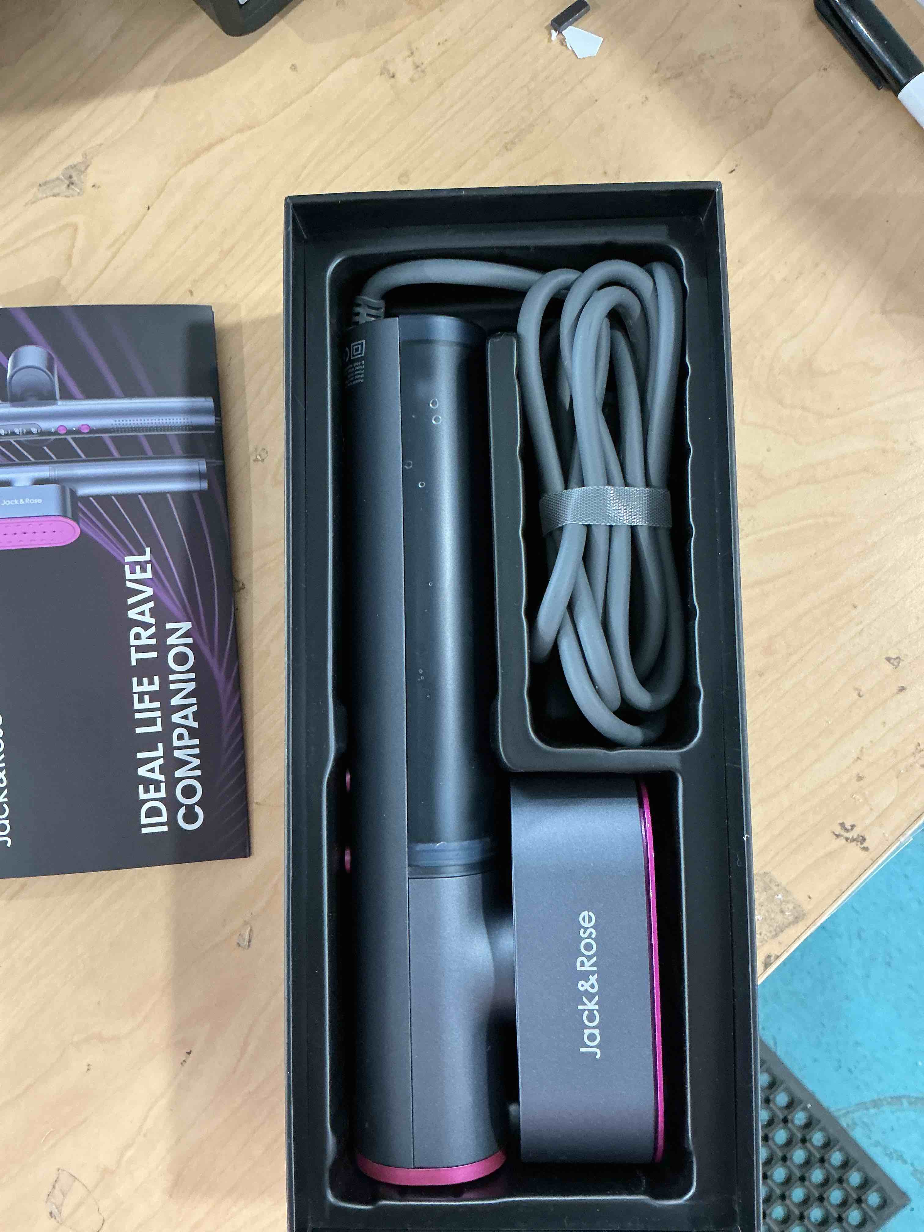 Condition photo showing Good Condition for jack ? rose travel steamer for clothes,100-220v portable iron,15s heat up,steamer ? iron 2 in 1, travel size,large ceramic heat panel,for global and europe purple