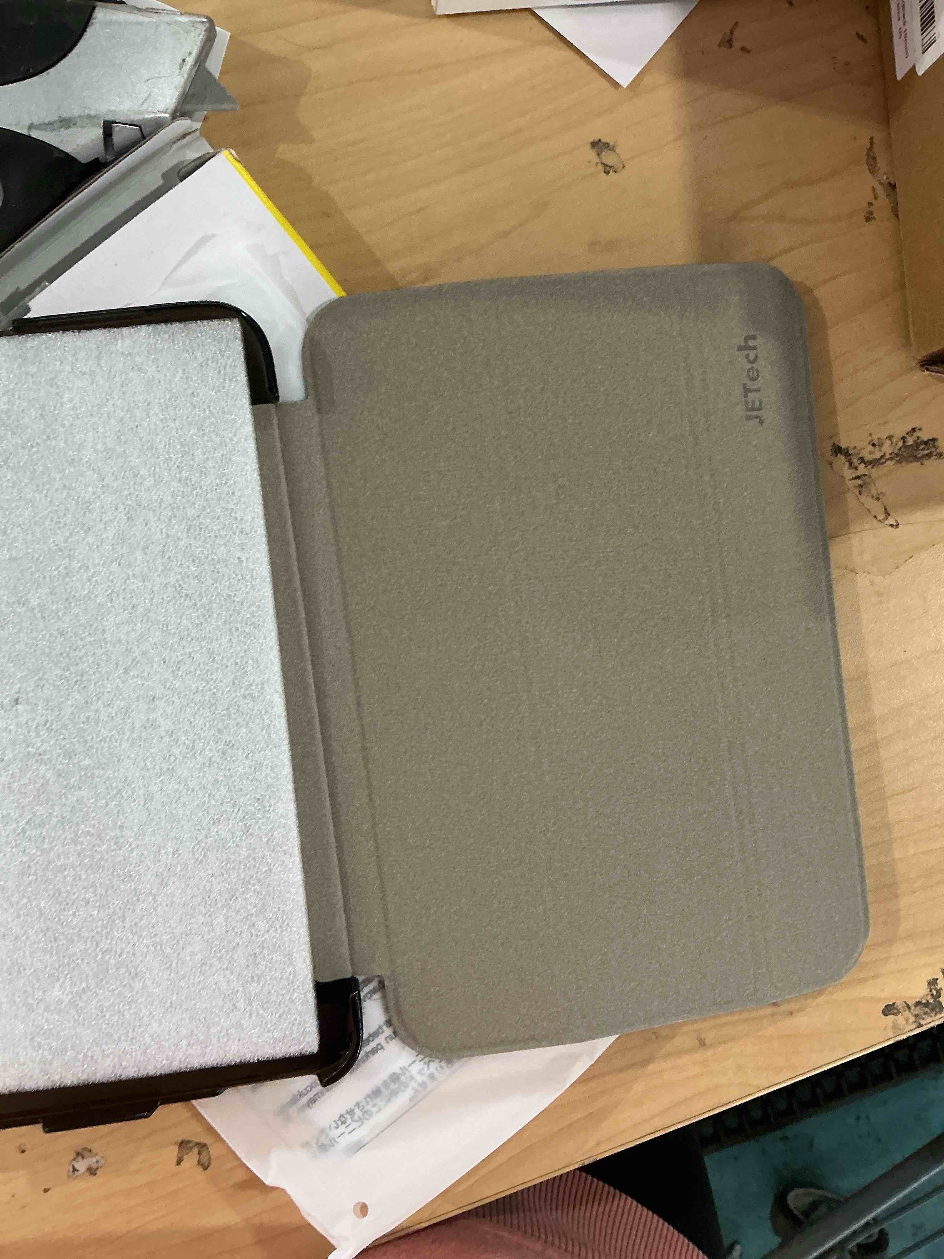 Condition photo showing New/Like New for jetech case for ipad mini (a17 pro, 2024 model, 7th generation) / mini 6 (2021 model, 6th generation), slim stand hard back shell smart cover with auto wake/sleep (black)
