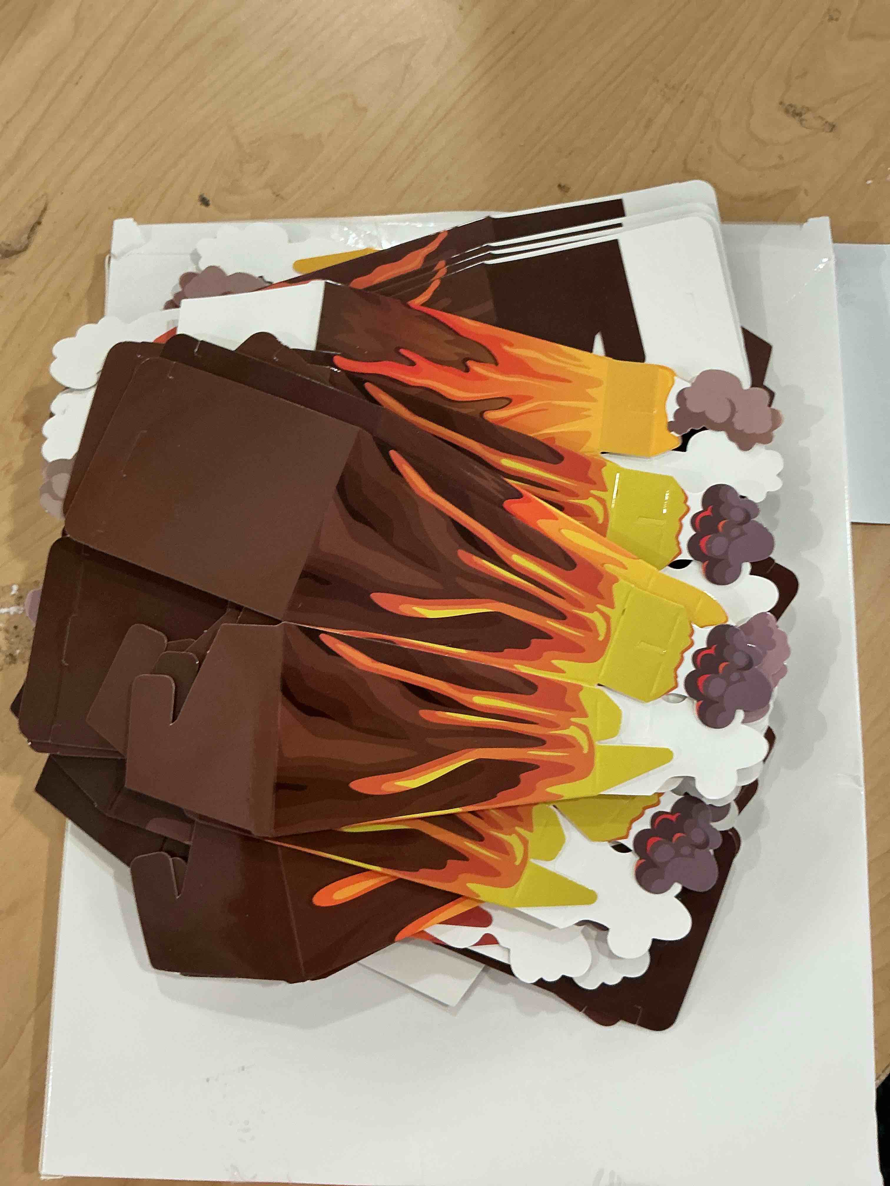 Condition photo showing Good Condition for cholemy 30 pack dinosaur birthday party favor bags volcano party decorations goodie gifts boxes 6 inch volcano bag dinosaur candy treat containers for birthday luau hawaiian supplies