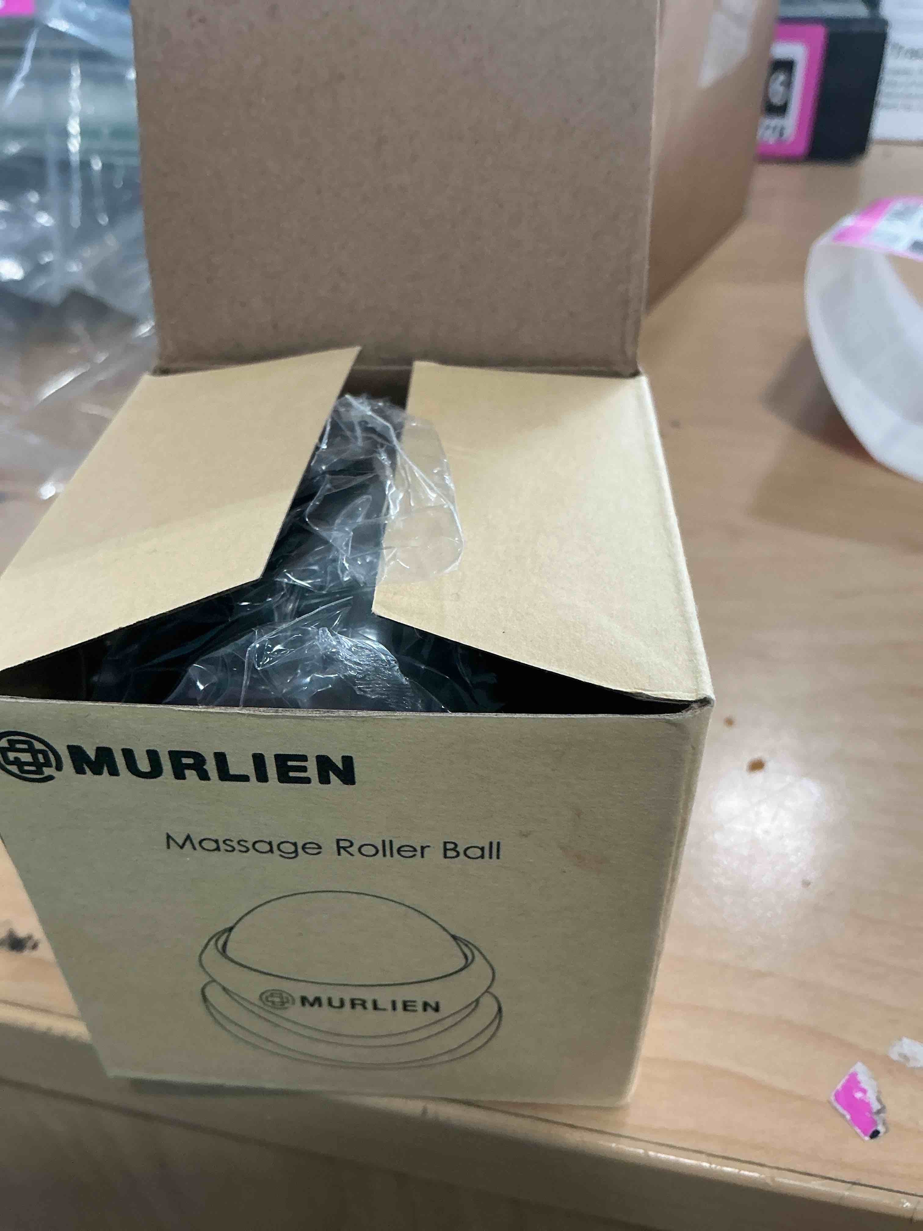 Condition photo showing Good Condition for massage roller ball, tight and sore muscles relief, manual massager, alleviating shoulder, arms, back, legs, calves or muscle tension - gray
