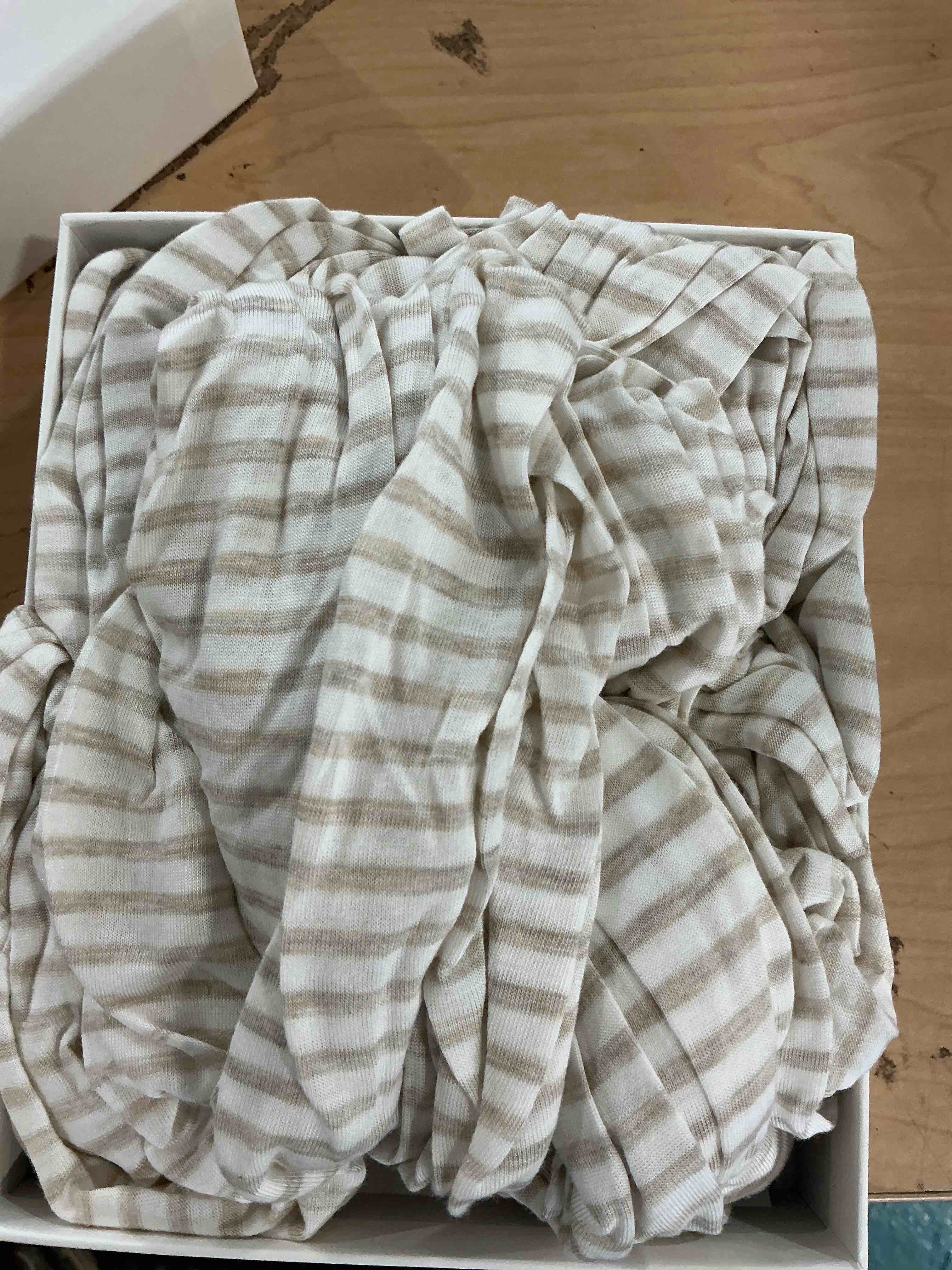 Condition photo showing New/Like New for solly baby wrap, buttery-soft baby carrier newborn to toddler 8-25 lbs., lightweight & hands-free wrap, breathable summer carrier, baby wearing & postpartum essential, new mom gift, driftwood stripe