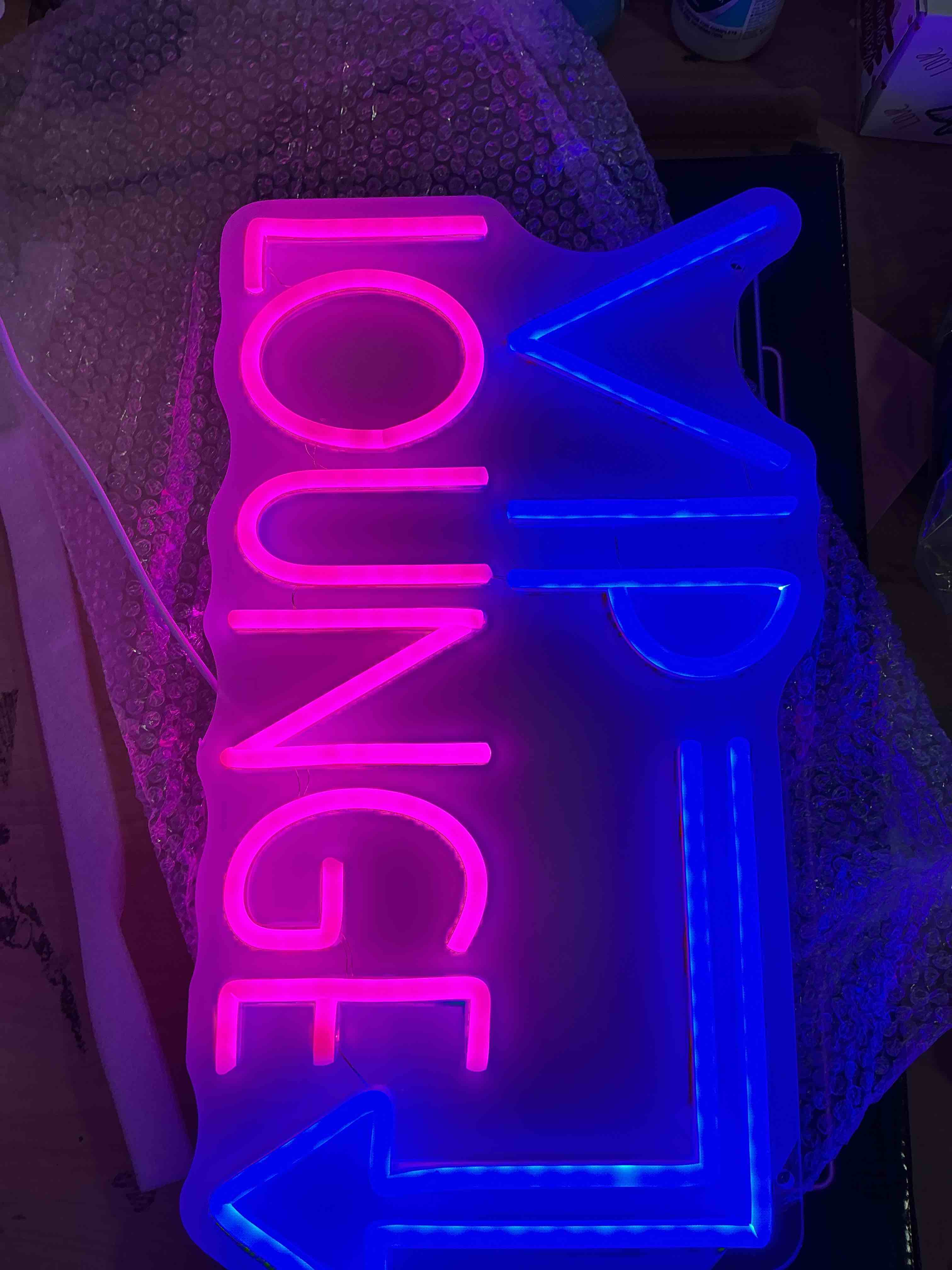 Condition photo showing New/Like New for vip lounge neon sign for wall decor dimmable vip led light signs pink blue letters neon light for bar hotel cafe vip room airports beauty room decoration