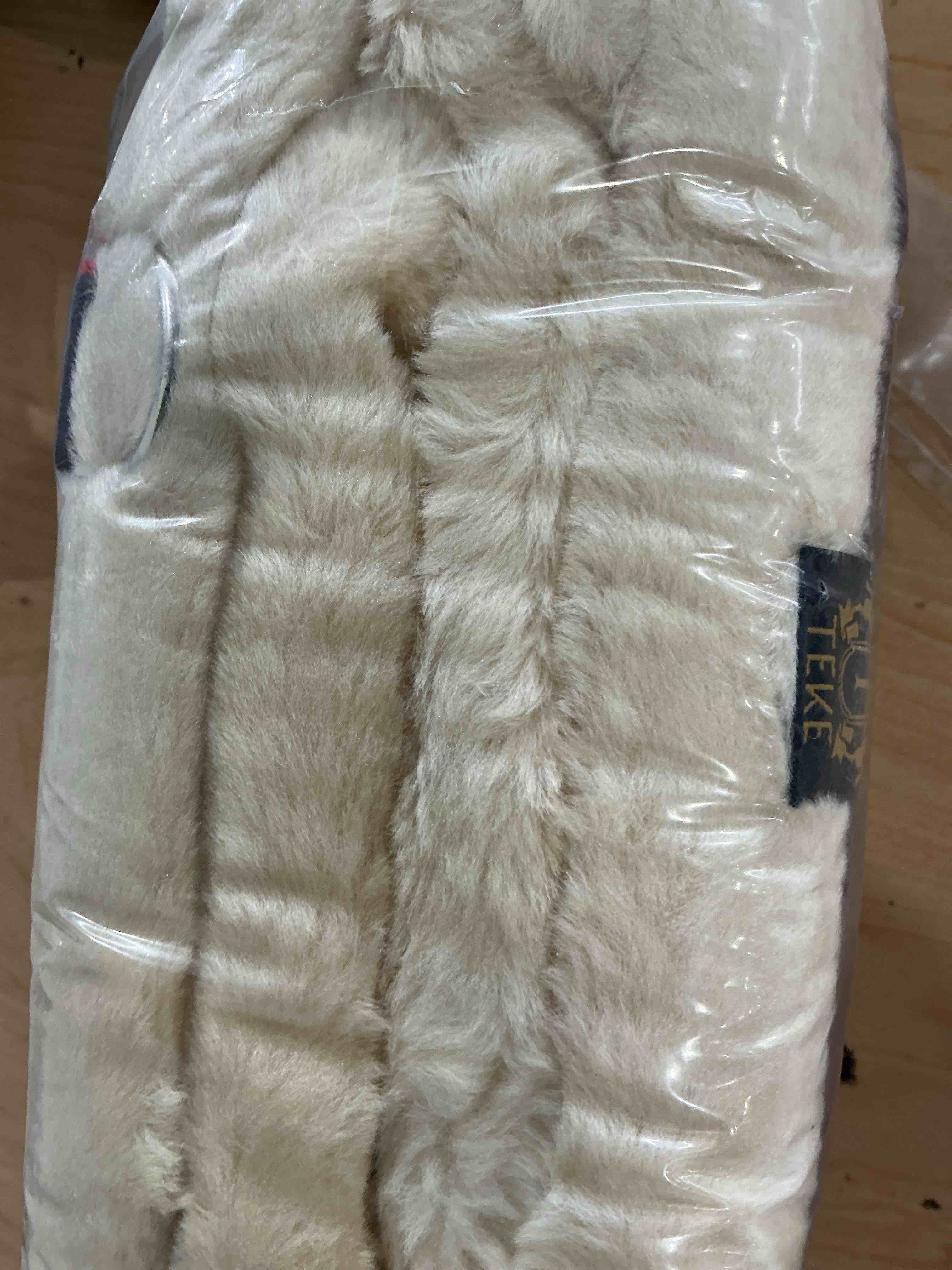 Condition photo showing New/Like New for t teke daily english girths for horses: padded with fleece, double-sided heavy-duty elastic and stainless steel buckles (sizes 38”-56")" brown 50”