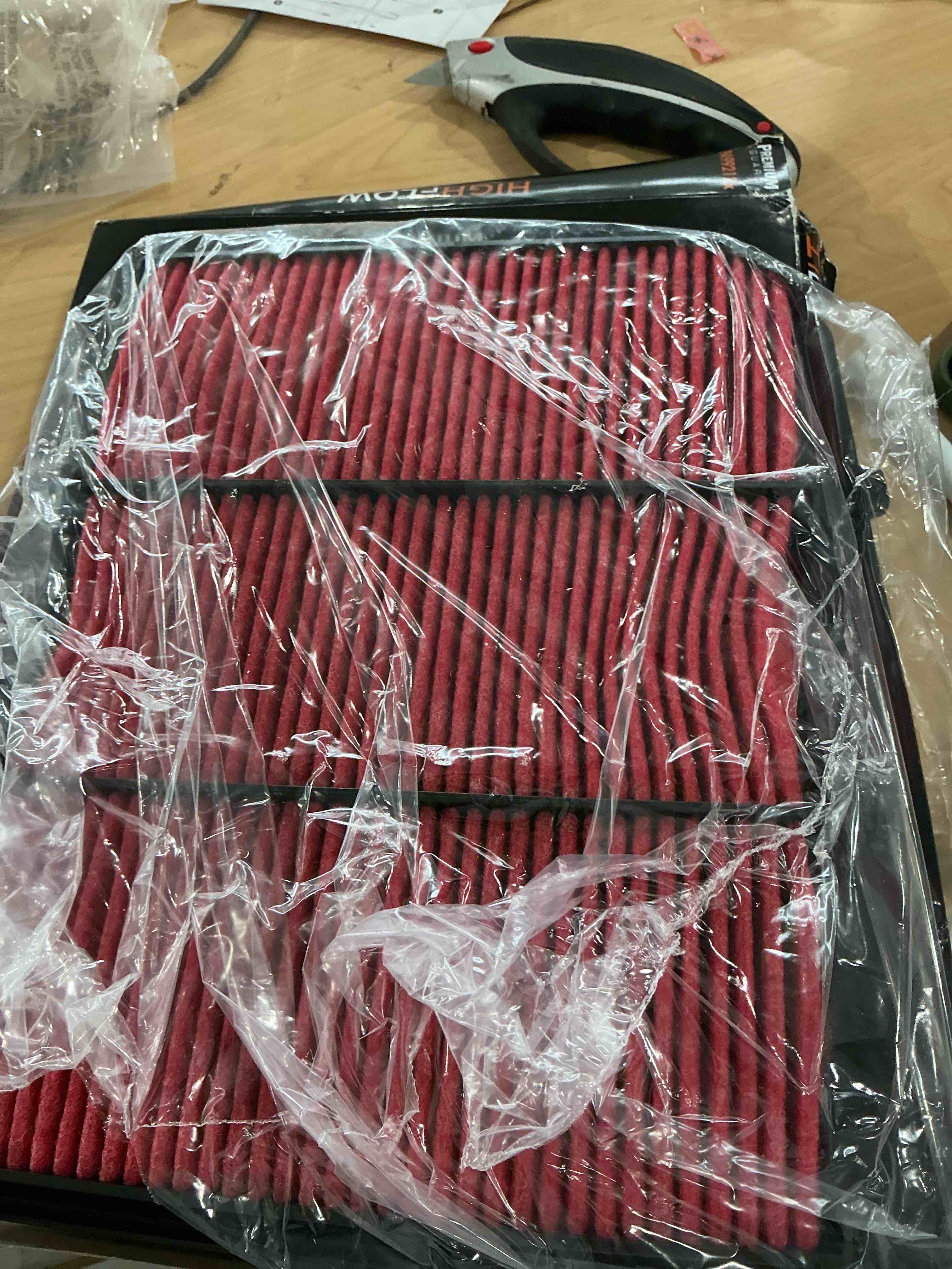 Condition photo showing New/Like New for highflow high performance, pre-oiled disposable engine air filter pa99212x | fits 2017-2024 nissan titan