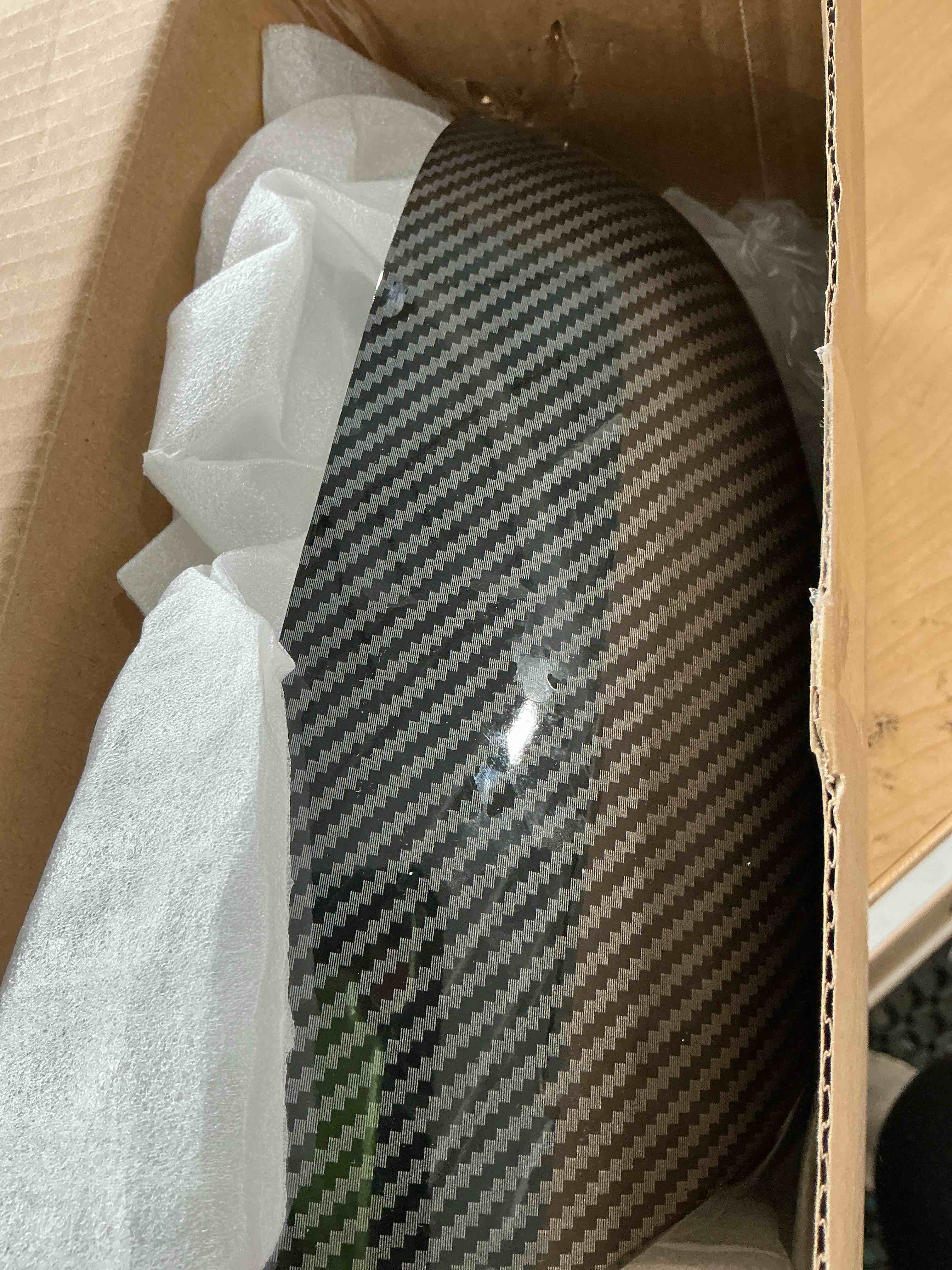 Condition photo showing New/Like New for jaronx compatible with bmw mirror cover x3 g01/x4 g02/x5 g05/x7 g07 2019-2024,x6 g06 2020-2024, m style carbon fiber pattern rearview mirror caps cover for bmw, horn clip-on left right side