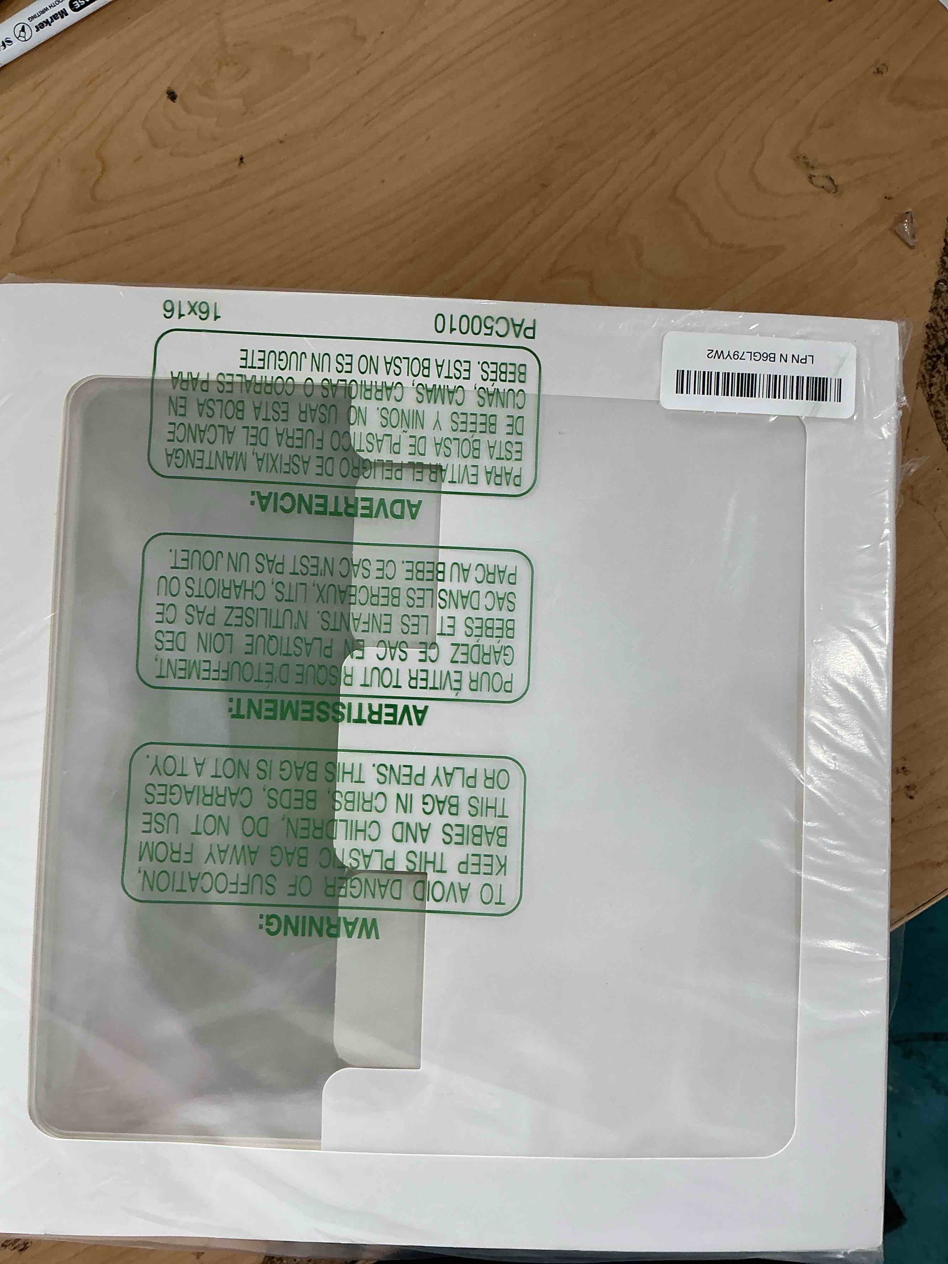 Condition photo showing New/Like New for baby boxes with letters, 4 transparent balloon for gender reveal birthday wedding baby shower decorations (white)