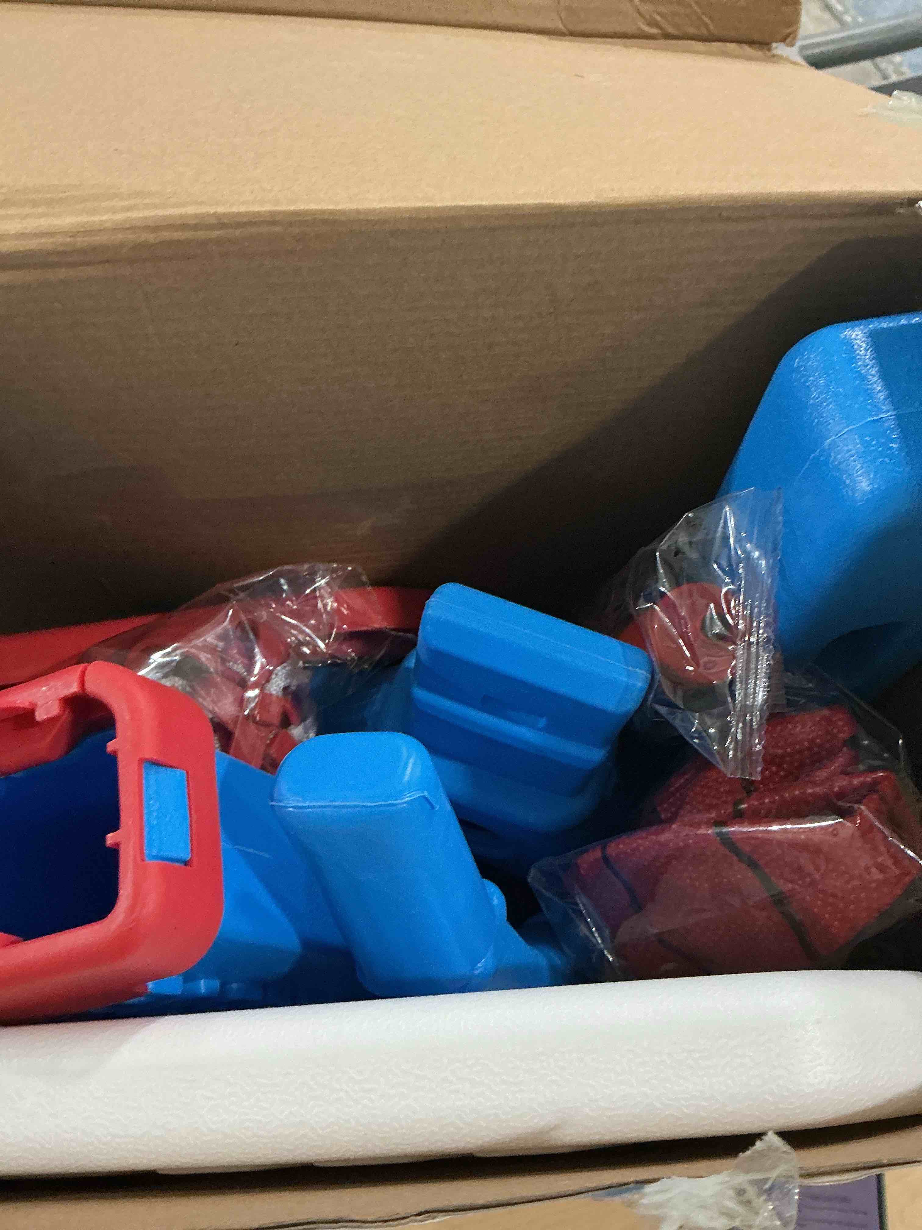 Condition photo showing New/Like New for hyes 2 in 1 pool basketball hoop with ring toss, floating pool toys - anti-tip stable base - with 4 balls/8 rings/pump - summer water basketball games indoor outdoor gifts for kids 4-8 & adults, red