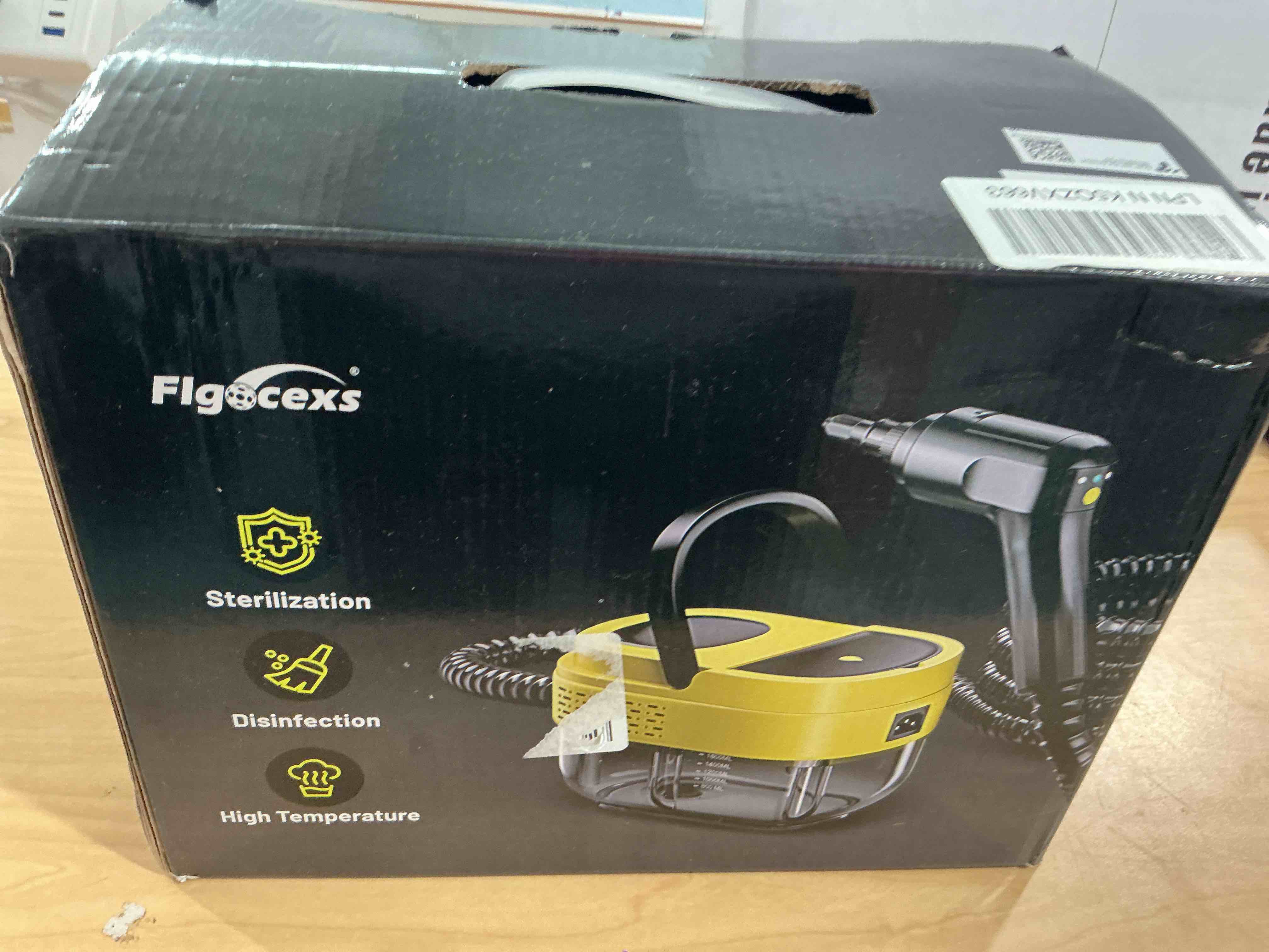 Condition photo showing New/Like New for steam cleaner,15s heat-up,1.6l tank,3-level adjustable handle,2500w steamer for cleaning,portable steamer for cleaning with 16pcs accessories,steam cleaner for home,grout,tile,couch,car,dirt,grease