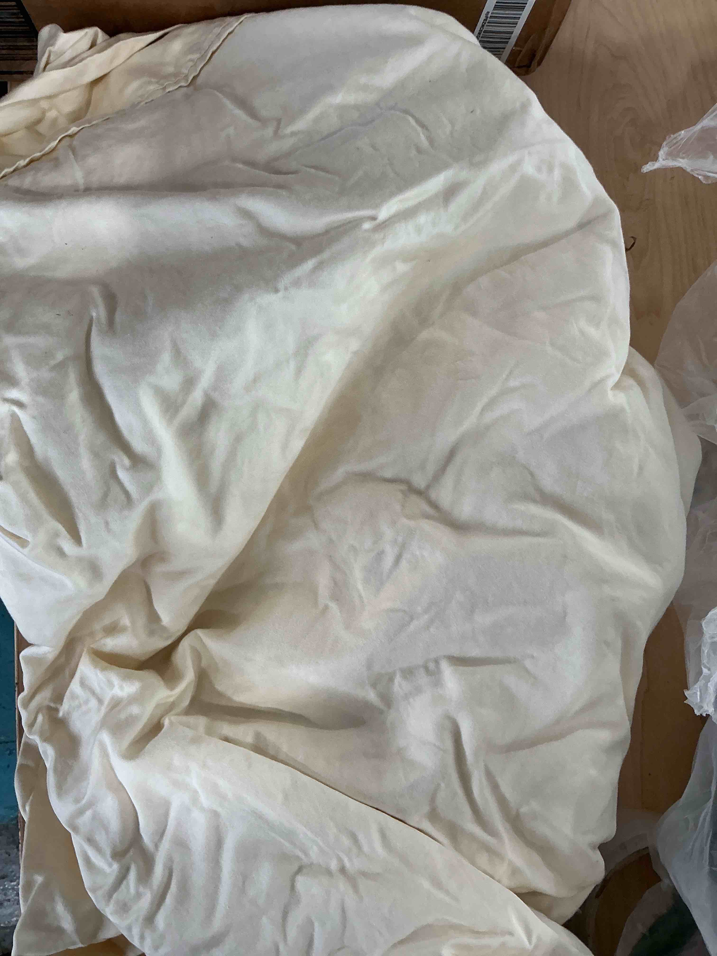 Condition photo showing New/Like New for lane linen 100% egyptian cotton 1000 tc king bed sheets, eco friendly no pill naturally cooling sheet king size, soft & comfy sateen weave silky smooth finish, available in variety of colors -ivory king 10: ivory