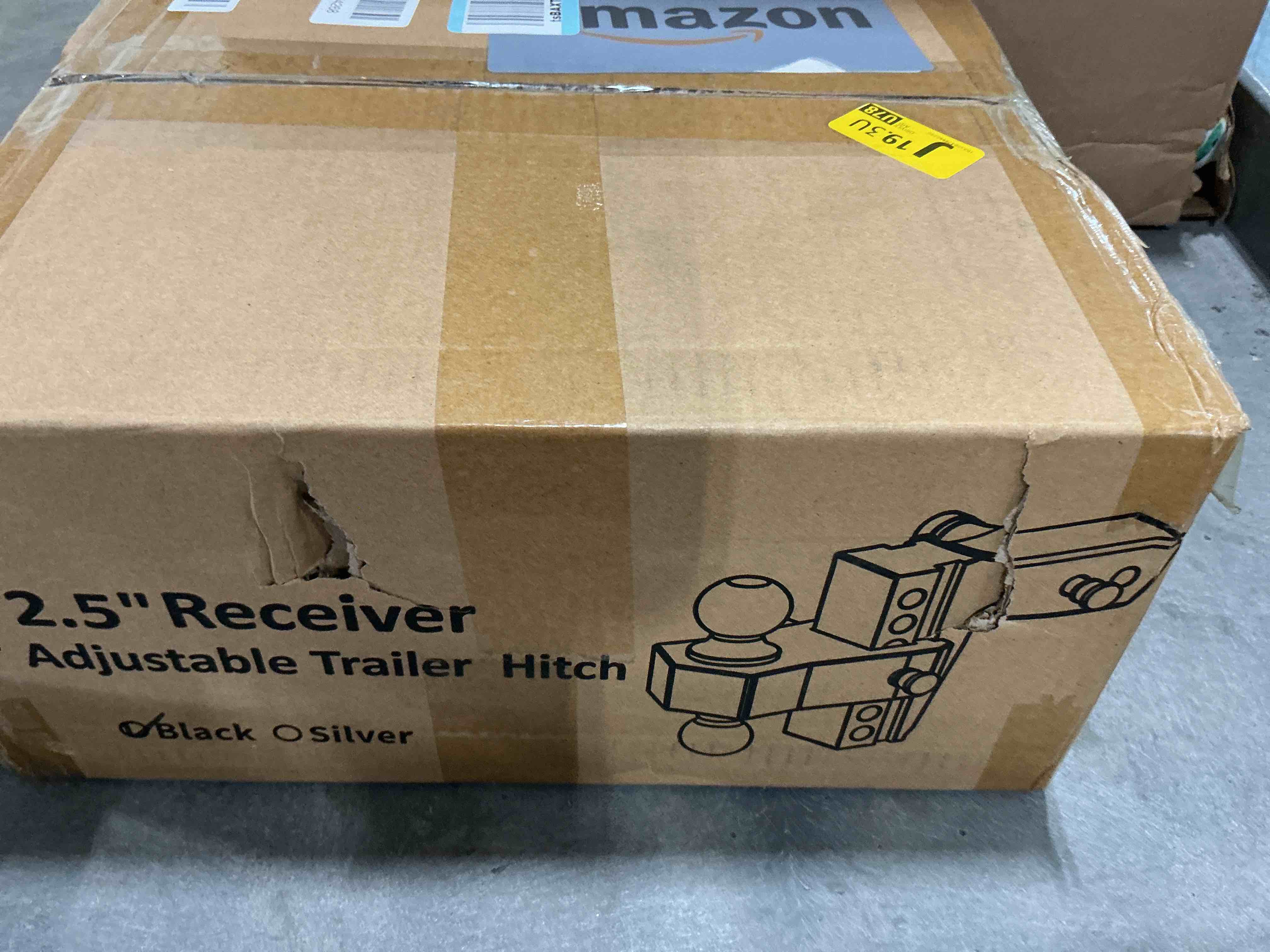 Condition photo showing New/Like New for adjustable trailer hitch-drop hitch fits 2-inch receiver -6" drop/rise tow hitch with 2" and 2-5/16" tow balls-12,500gtw with double anti-theft pins locks, black
