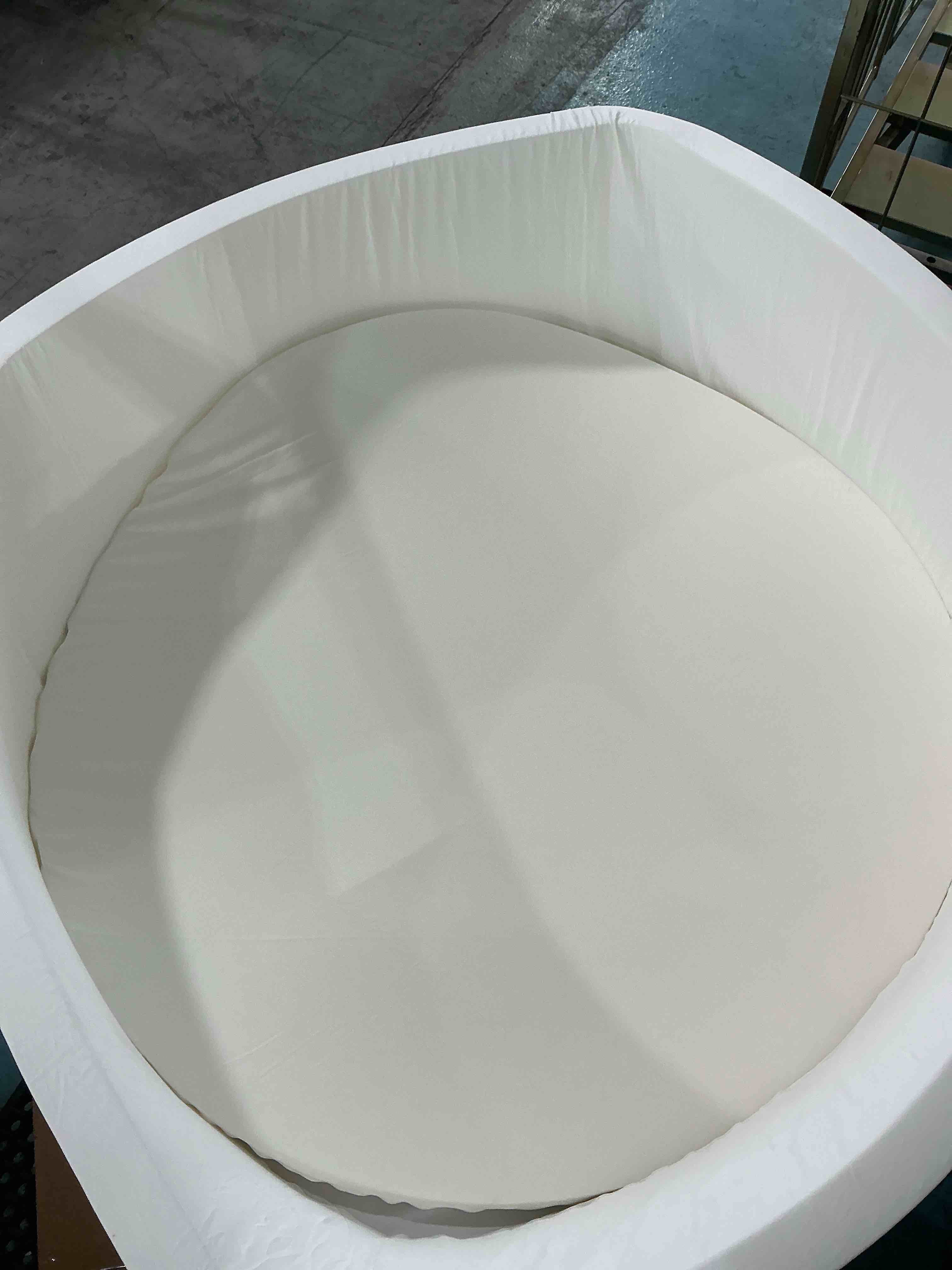 Condition photo showing New/Like New for foam baby ball pit 35.4"x 11.8" for toddlers, soft round kiddie playpen ball pool for kids with soft memory sponge for babies indoor game(balls not included) white 35.4in