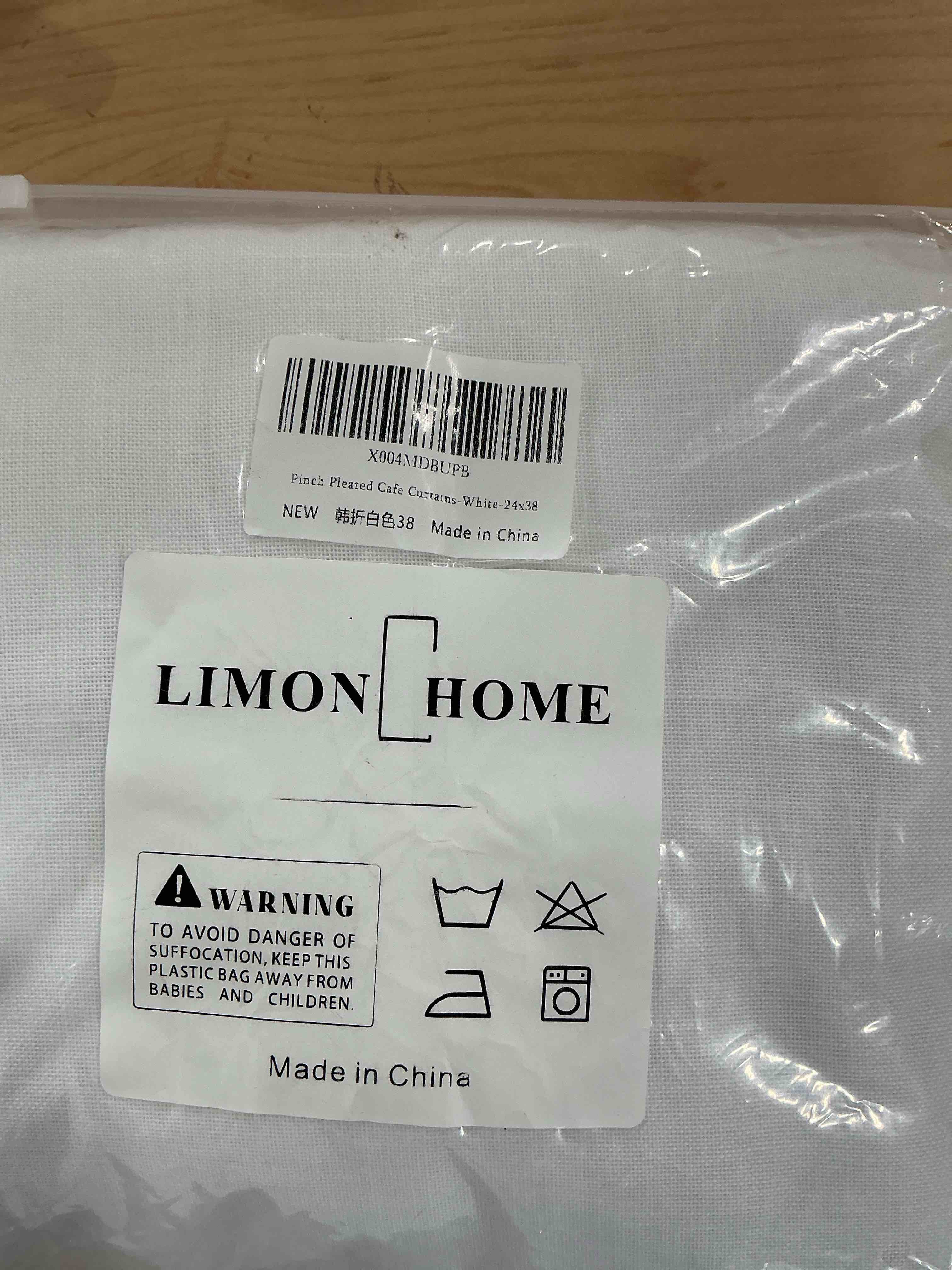 Condition photo showing New/Like New for white linen kitchen curtains 38 inch length pinch pleat cafe curtains white 24"w x 38"l (pack of 2)