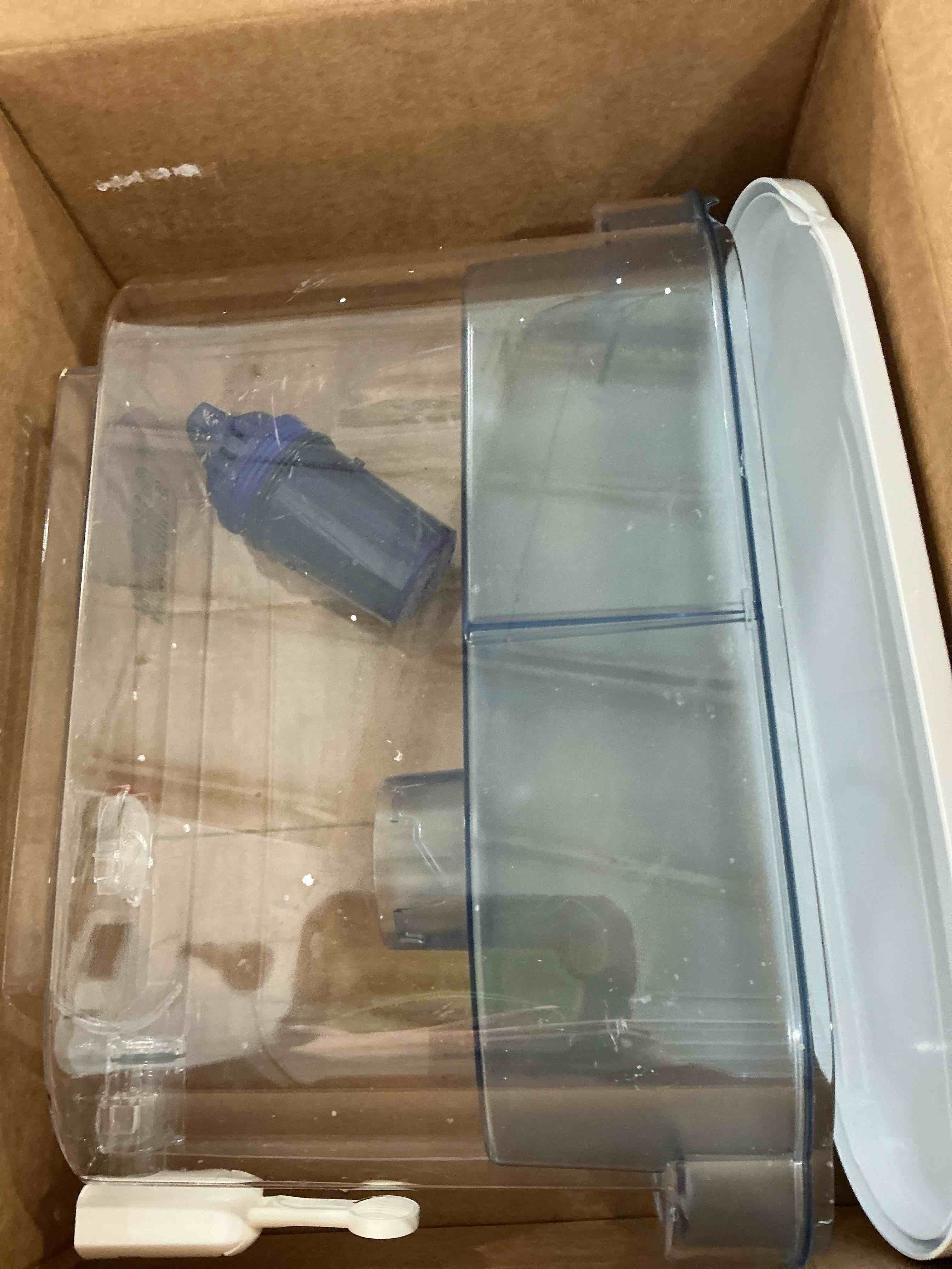 Condition photo showing New/Like New for pur 30-cup countertop water filter dispenser, 1 genuine pur filter, 2-in-1 powerful filtration, lasts 2 months or 40 gallons, dishwasher safe, white/blue (ds1800z) pur faster filter white