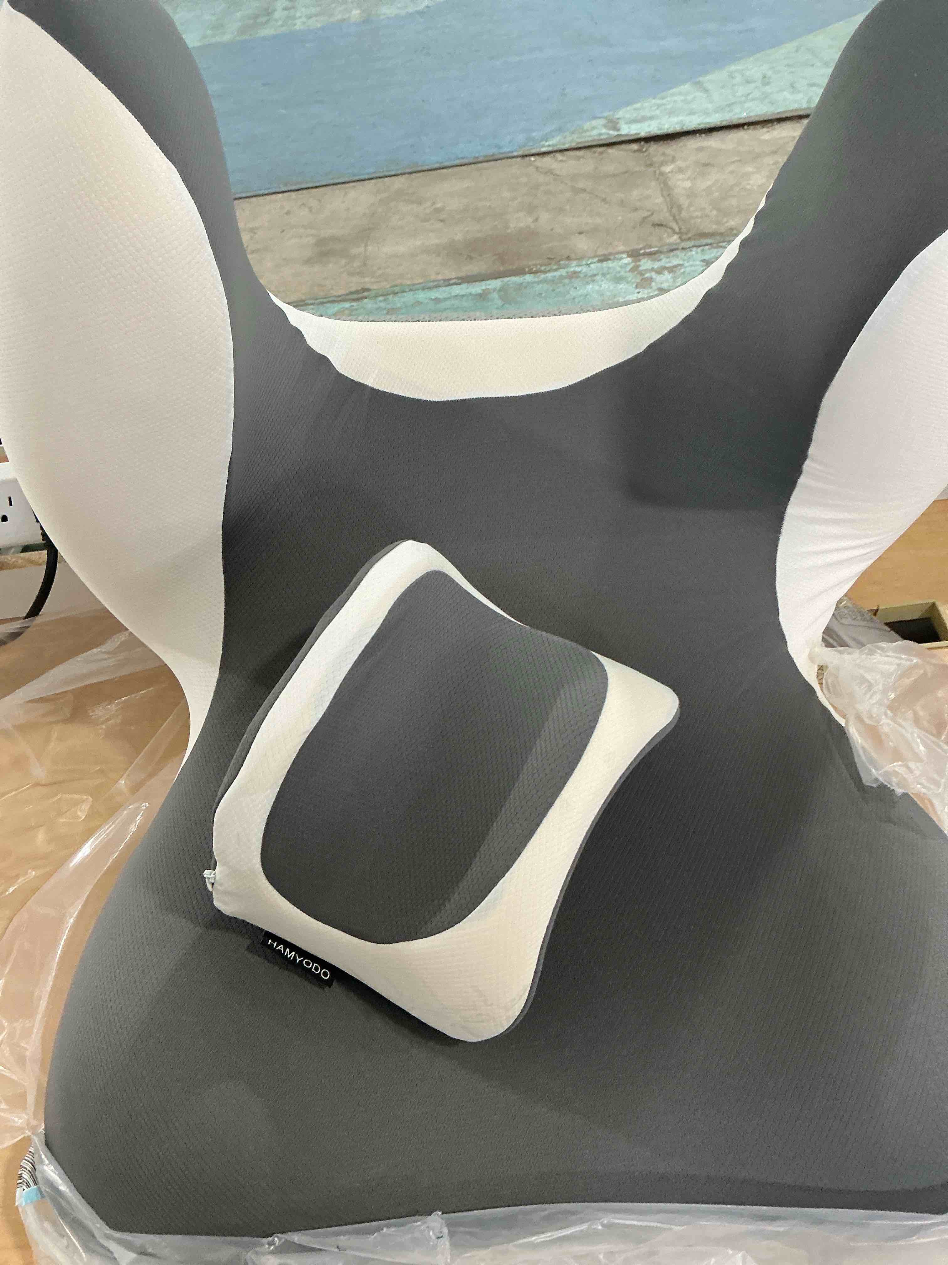 Condition photo showing New/Like New for reading pillow for sitting in bed, 22”h back pillow for sitting up,lumbar rest & neck support bed pillows,backrest bed chair with arms for reclining,gaming,resting,watching tv in couch or floor