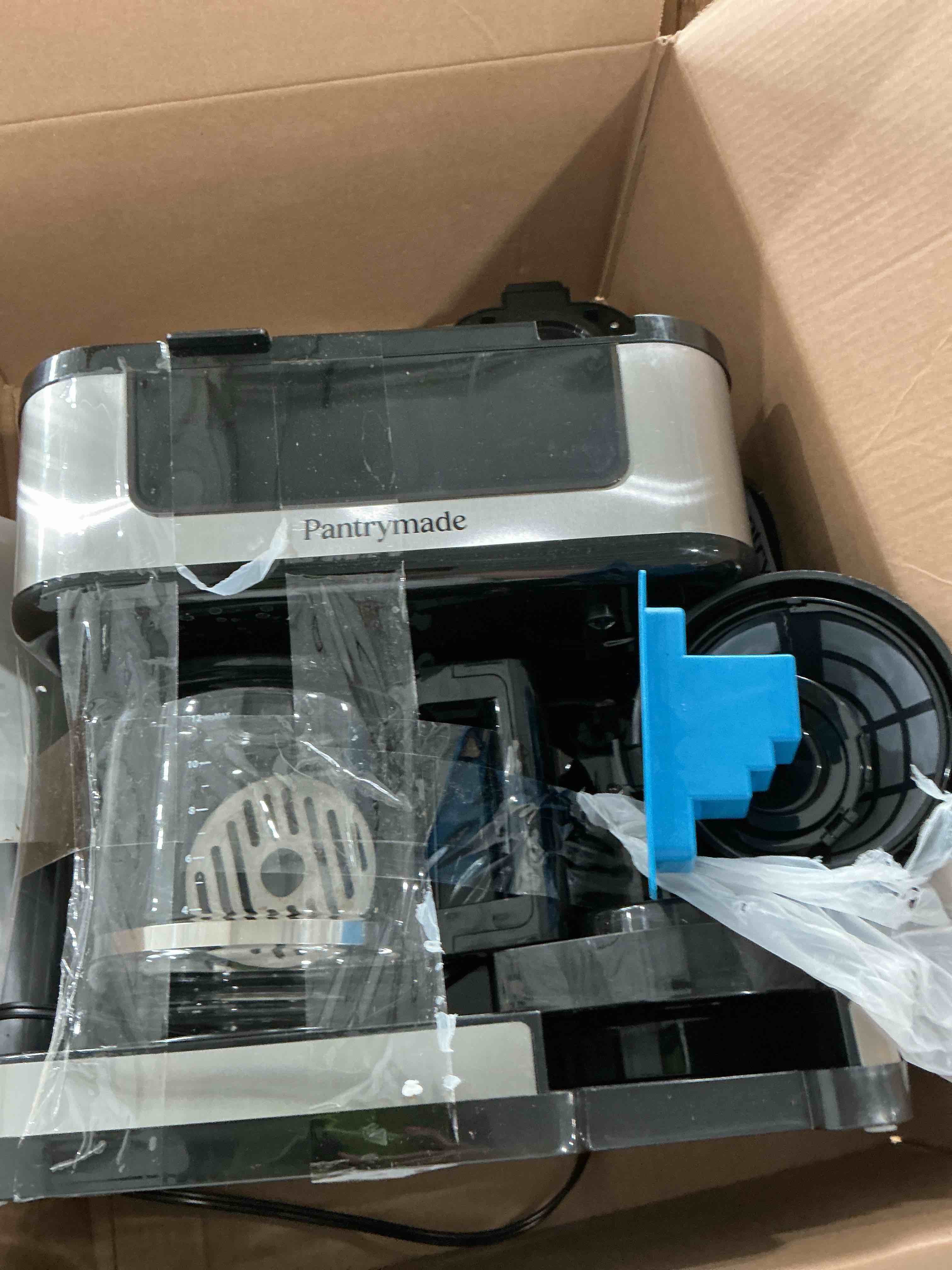 Condition photo showing Good Condition for pantrymade dual brew coffee maker | 12 cup glass carafe & single serve k-cup combo | programmable touchscreen coffee machine for ground coffee or pods | auto shut-off, black