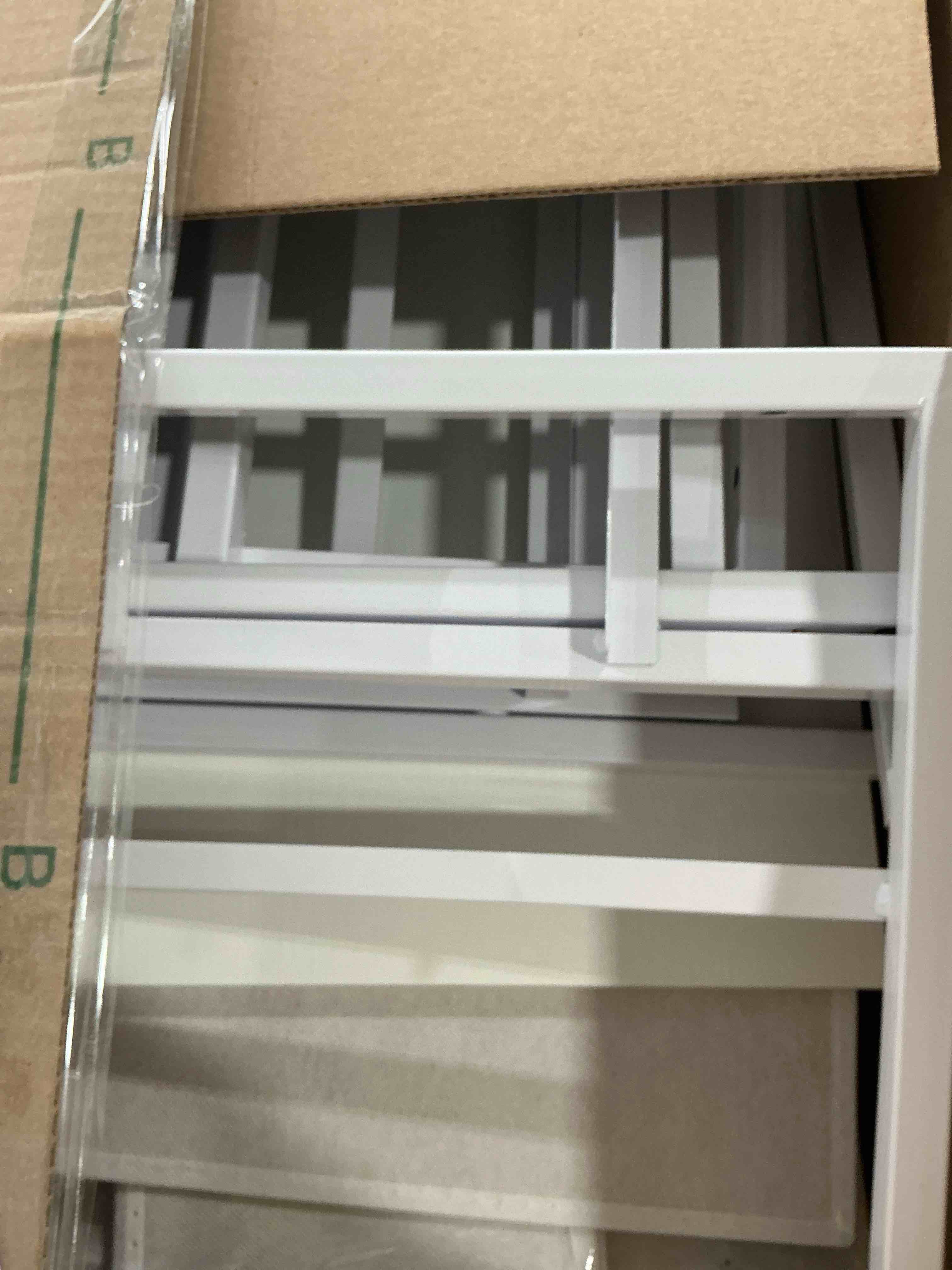 Condition photo showing New/Like New for huuger 43.3 inch tall dresser for bedroom, 6 drawer dresser & chests of drawers, fabric dresser for closet, bedroom, night stand, end table with metal frame, storage tower with fabric bins, white