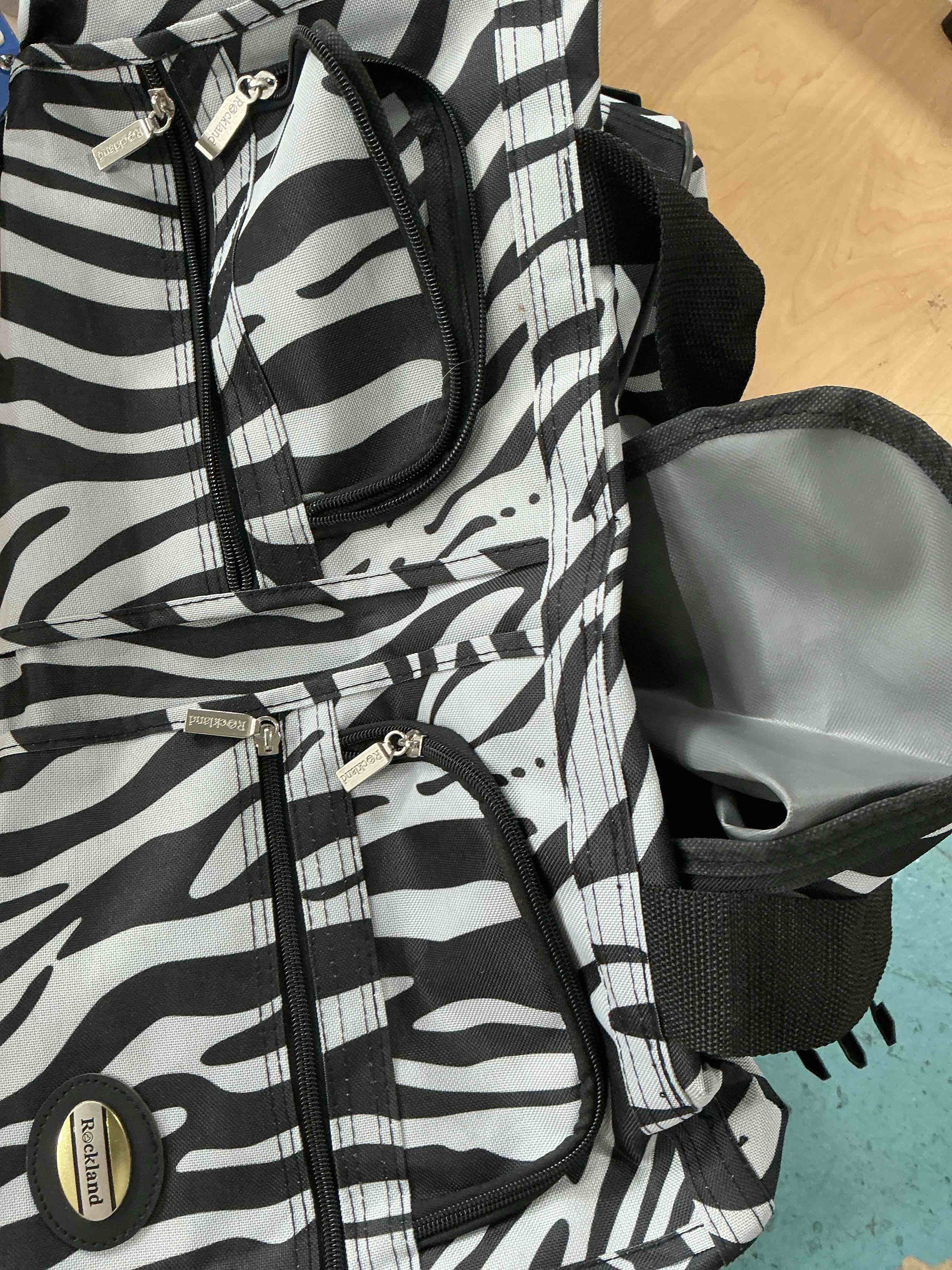 Condition photo showing Good Condition for rockland rolling duffel bag, black, 22"
