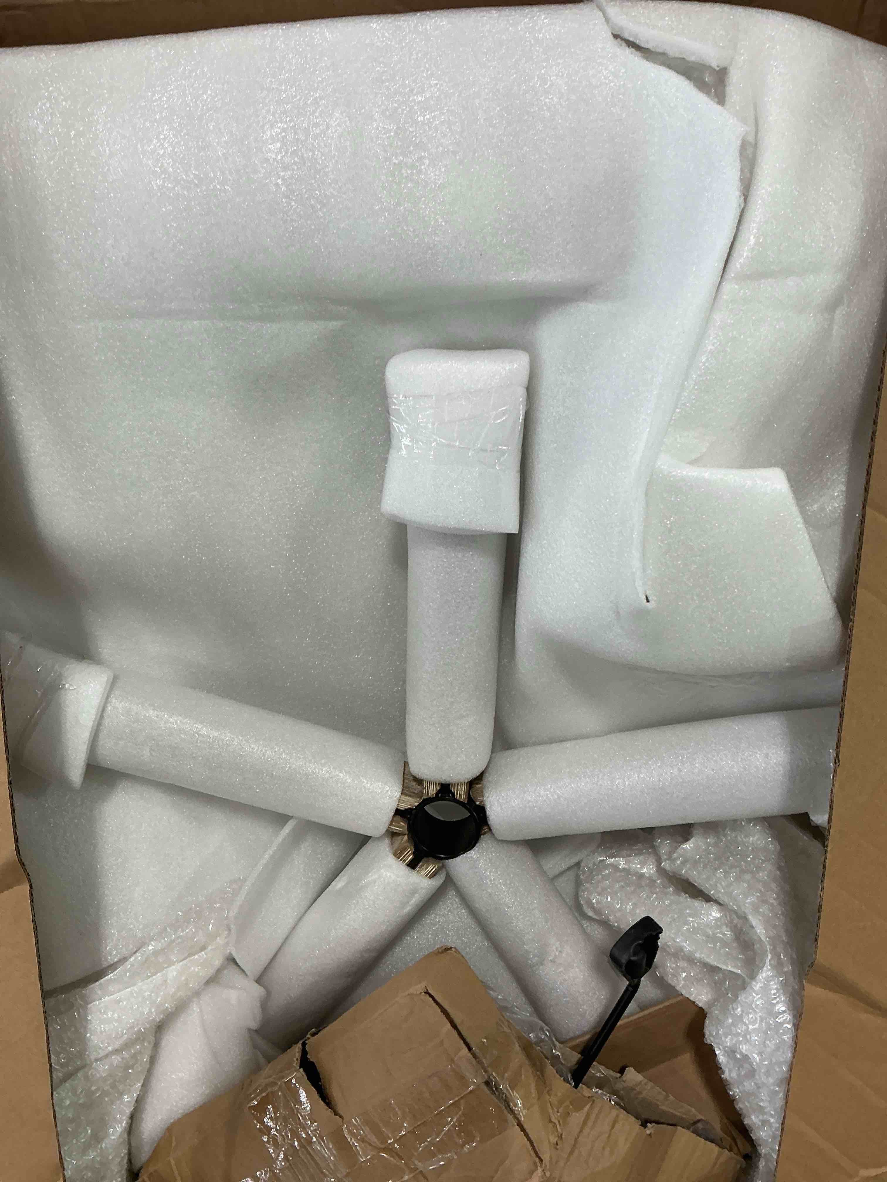 Condition photo showing New/Like New for genuine leather office chair with solid wood legs by red barrel studio wayfair