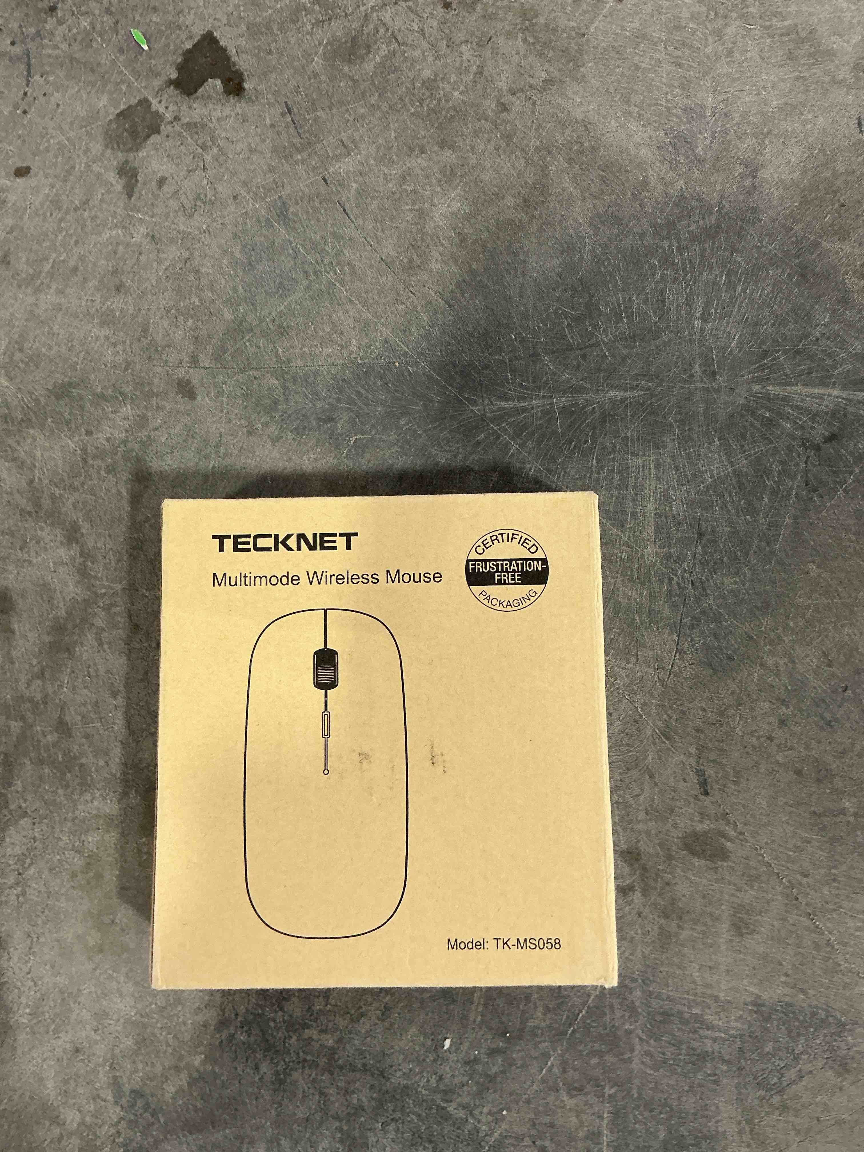 Condition photo showing New/Like New for TECKNET Bluetooth Wireless Mouse for Laptop, Rechargeable Silent Computer Mouse, 3 Device Simultaneous (Bluetooth 5.2/3.0 and 2.4G USB Receiver), 6 Adjustable DPI for iPad, MacBook, Desktop, Android black