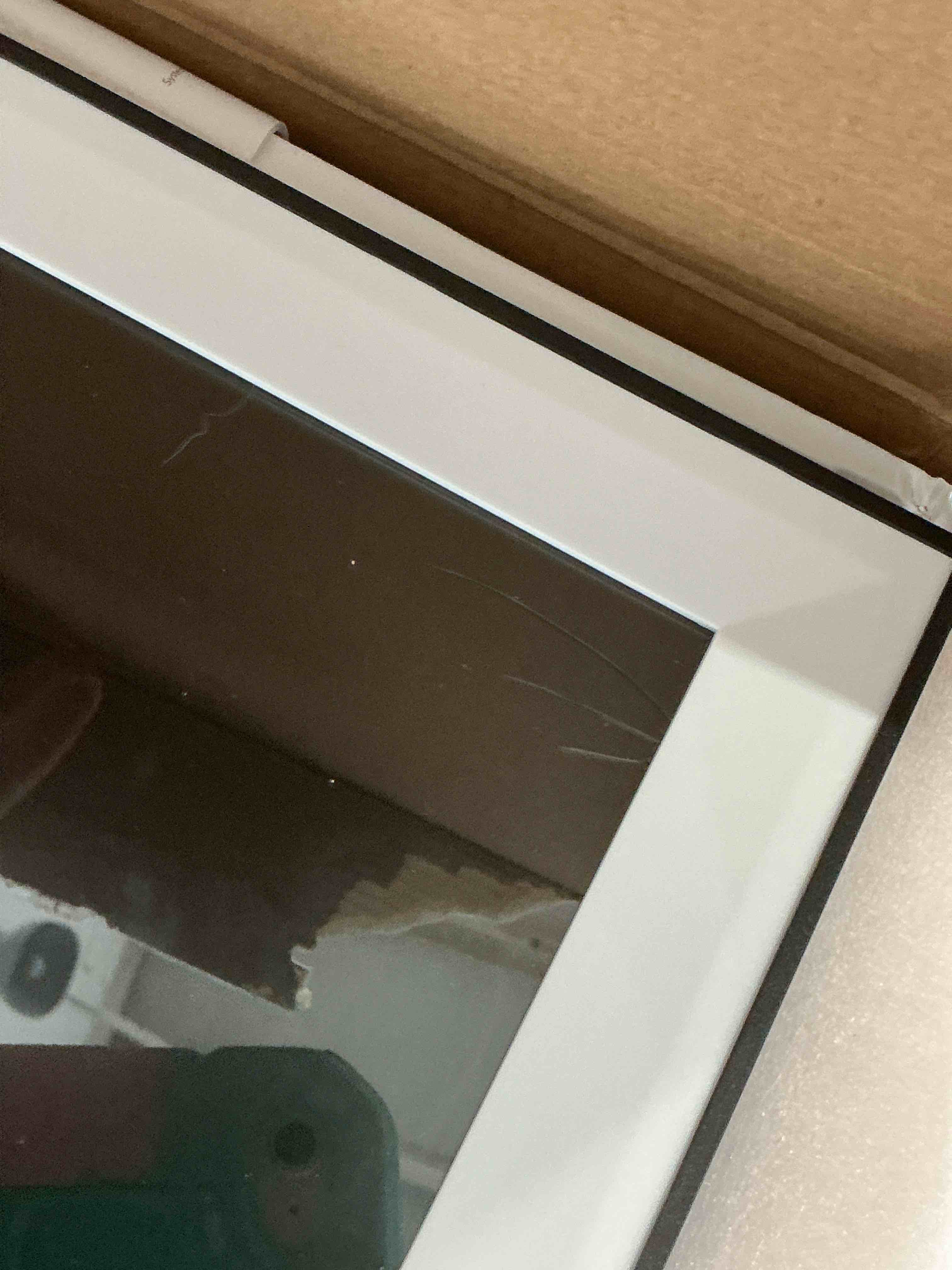 Condition photo showing As Is for broken screen 15.6inch Digital Picture Frame - WiFi Large Digital Photo Frame with Touch Screen for Mothers Day Gi-fts, FHD IPS Electronic Picture Frame Uhale 32GB Storage, Share Photos and Videos Instantly 15.6 White