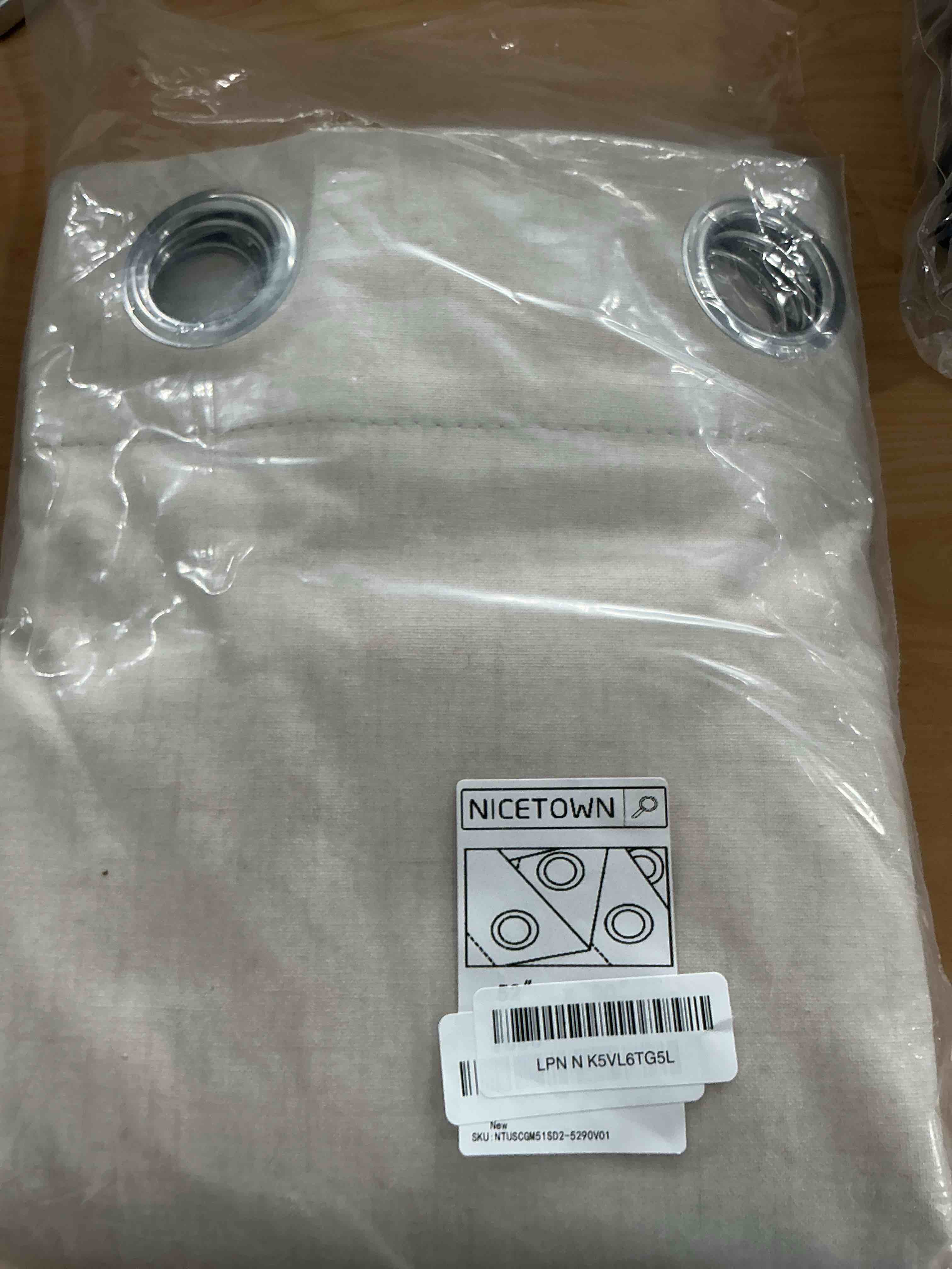 Condition photo showing Good Condition for NICETOWN 100% Absolutely Blackout Linen Curtains with Thermal Insulated White Liner, 52" W, 2 PCs, Beige, 90" Long Drapes Sweep The Floor Decorative Keep Privacy Panels for Living Room/Villa/Bedroom 52"W x 90"L (Pack of 2) Beige