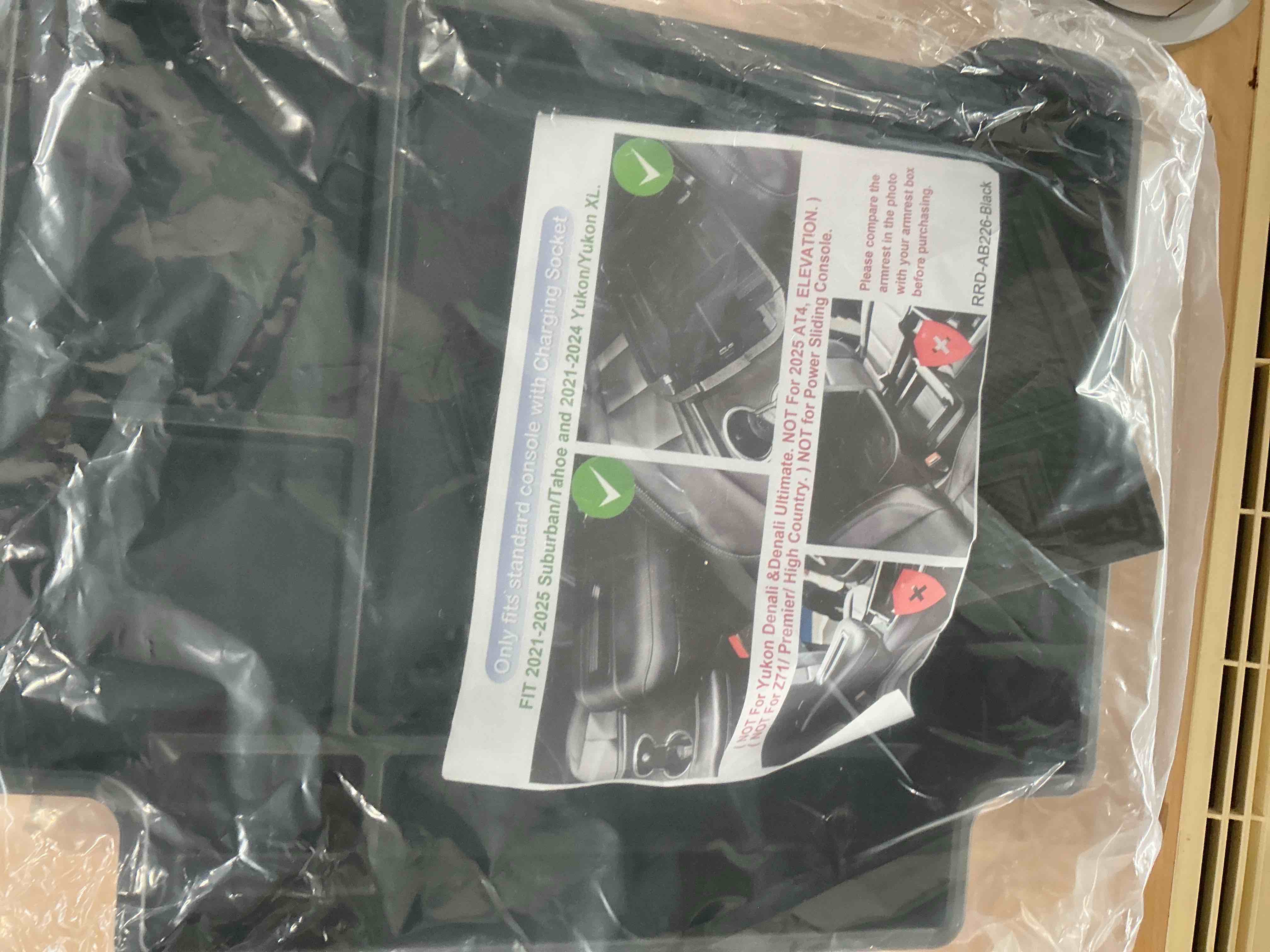 Condition photo showing Good Condition for RUNROAD Center Console Organizer Tray Compatible with 2021-2024 2025 Chevy Suburban Tahoe & 2021-2024 Yukon Accessories, Armrest Storage Box For Yukon XL Compartment, NOT for Power Sliding Console