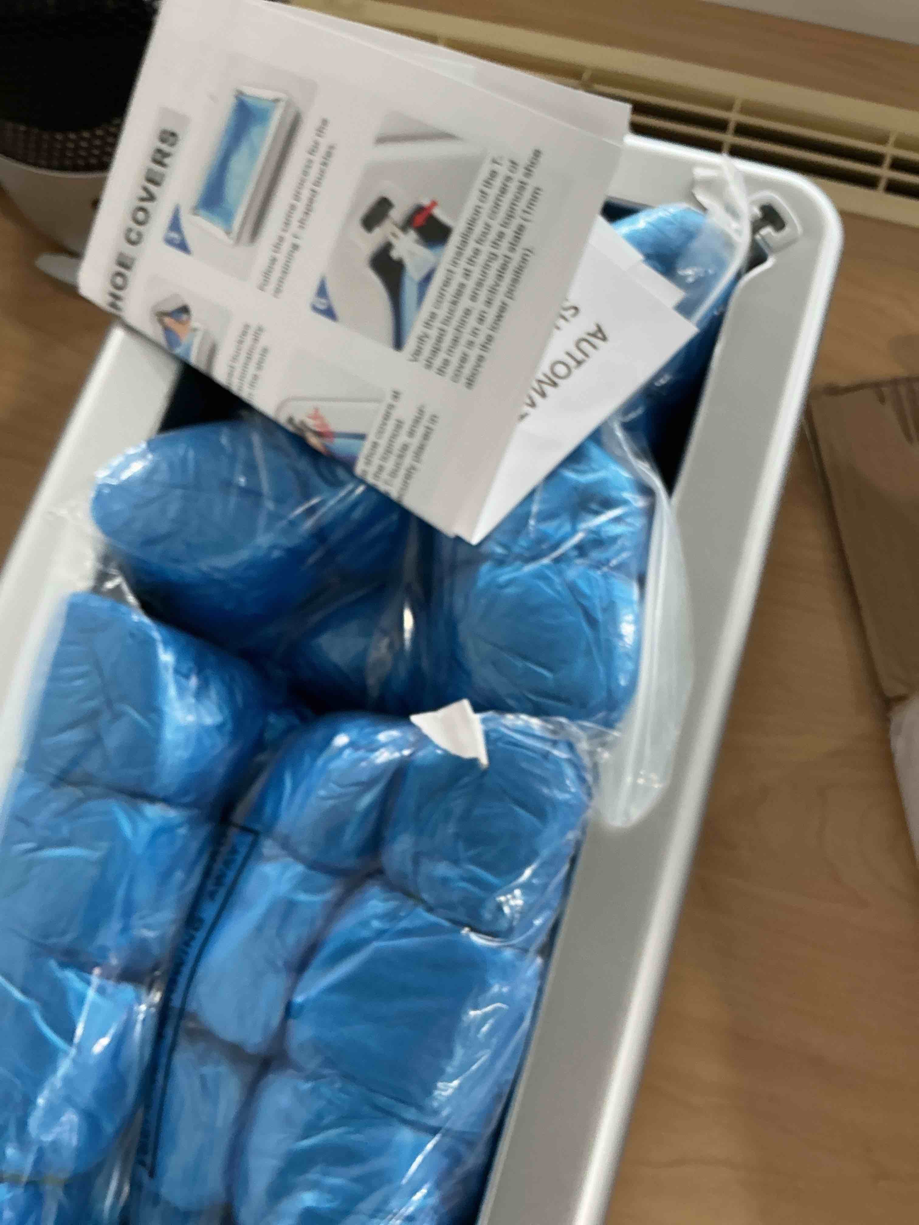 Condition photo showing Good Condition for Shoe Covers Dispenser with 200pcs Shoe Cover Disposable Non Slip, User-Friendly and Reliable Shoe Cover Machine, Fits Size Up to 11 US Men, Widely Applicable in Indoor(Silver)