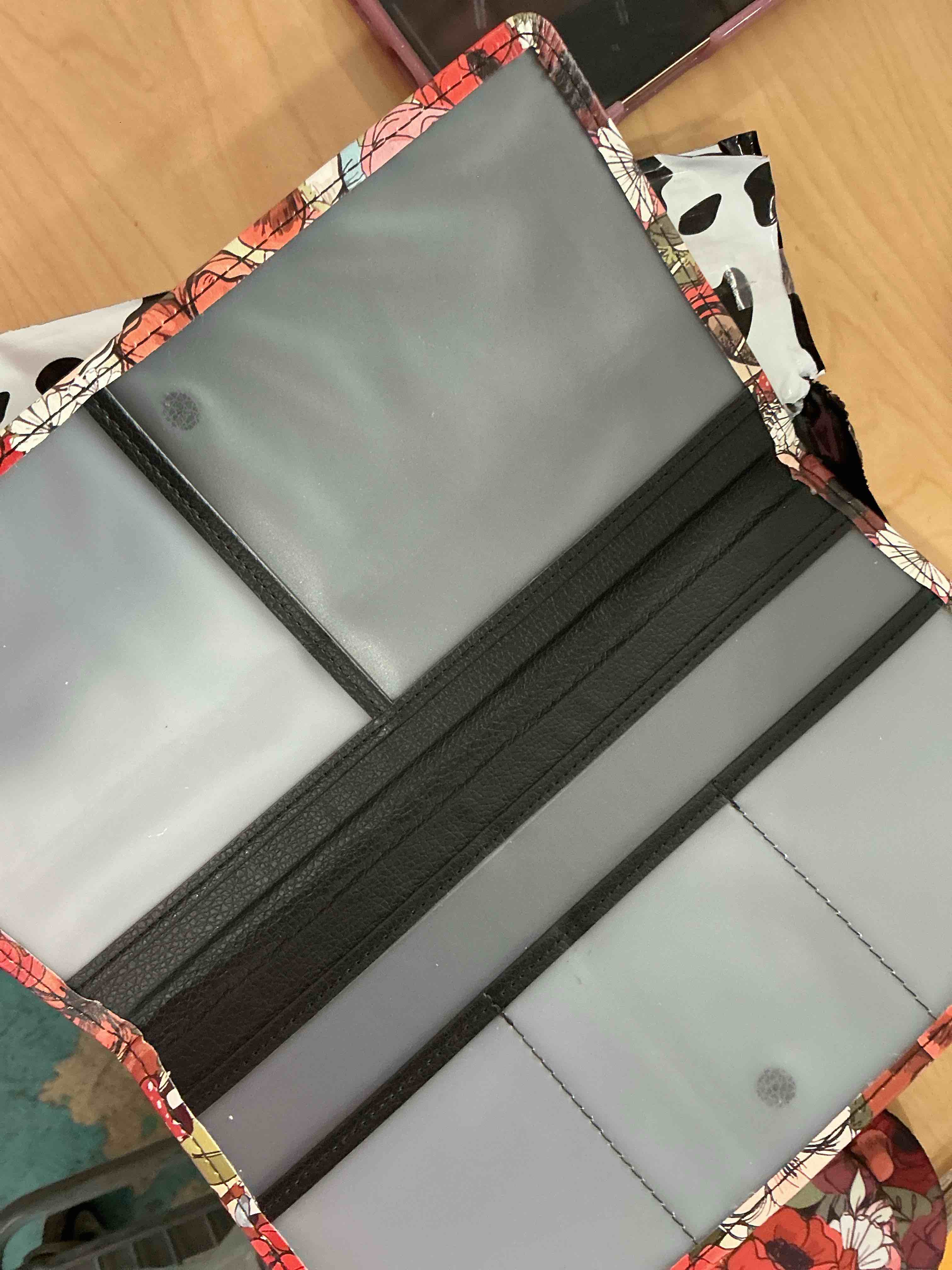 Condition photo showing Good Condition for Slohif Car Registration and Insurance Holder - Skeleton Vehicle Glove Box Organizer Women with Magnetic Shut Leather Automobile License Holders Coasters Auto Accessories Case for Document