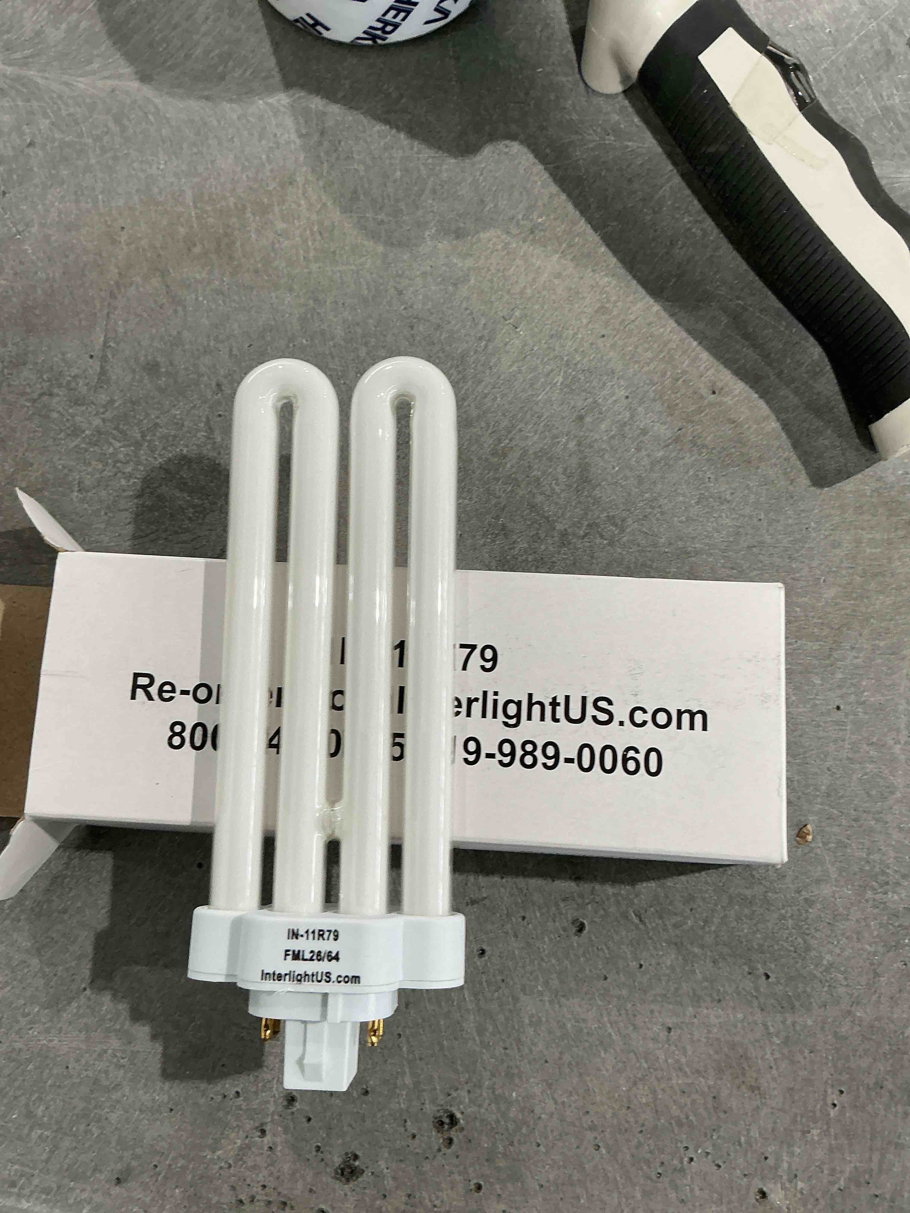 Condition photo showing New/Like New for technical precision replacement for cooper lighting r18 fml-26w/64/4p light bulb 26w cfl 4 pin bulbs - compact fluorescent light bulb with 6.30 inch overall length - 1 pack