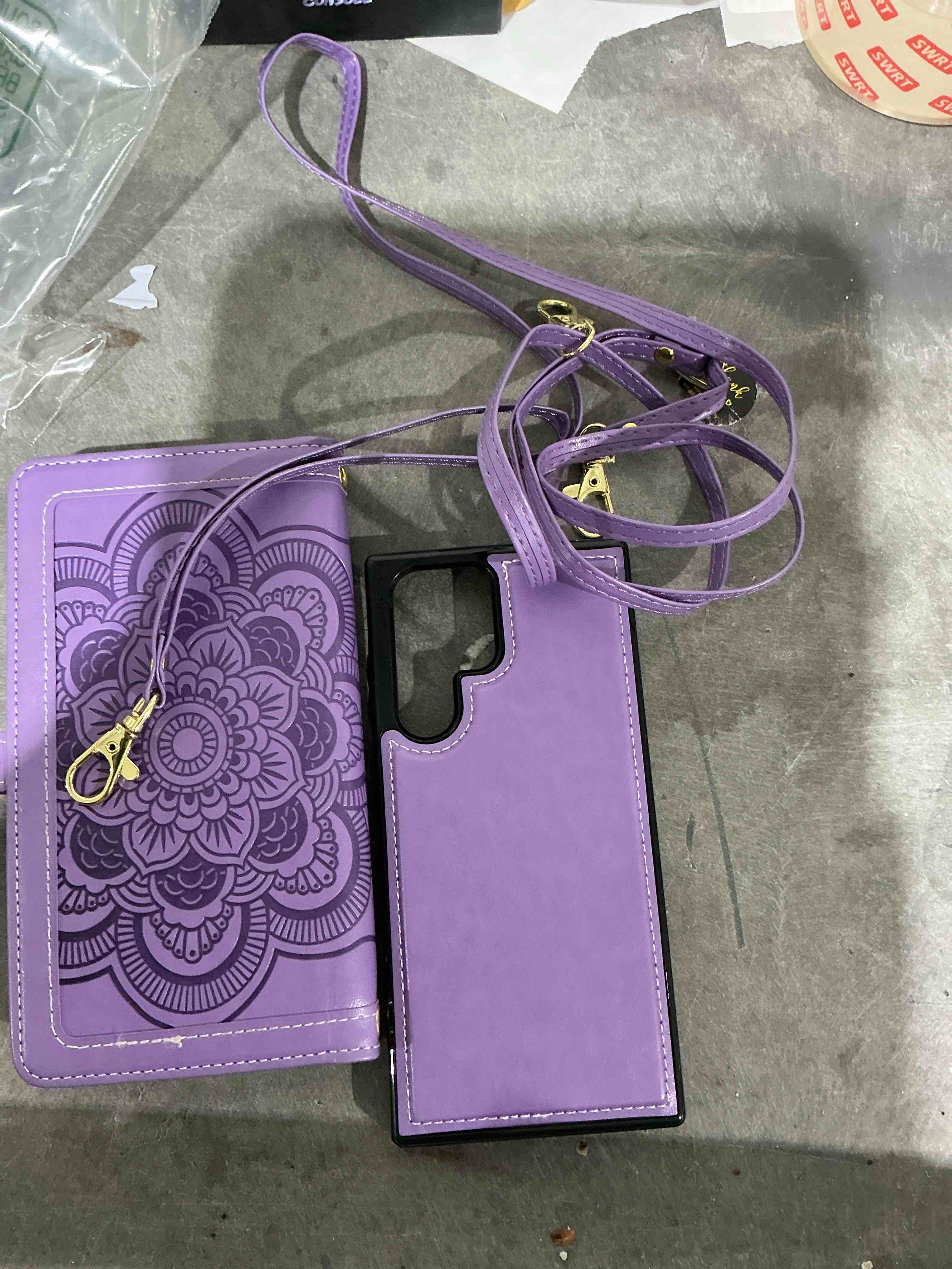 Condition photo showing New/Like New for Asuwish Phone Case for Samsung Galaxy S22 Ultra 5G Zipper Wallet Cell Cover with Tempered Glass Screen Protector Wrist Strap Flower Credit Card Holder S22ultra 22S S 22 S22ultra5g 6.8 Women Dark Green Dark Green for S22 Ultra 5G