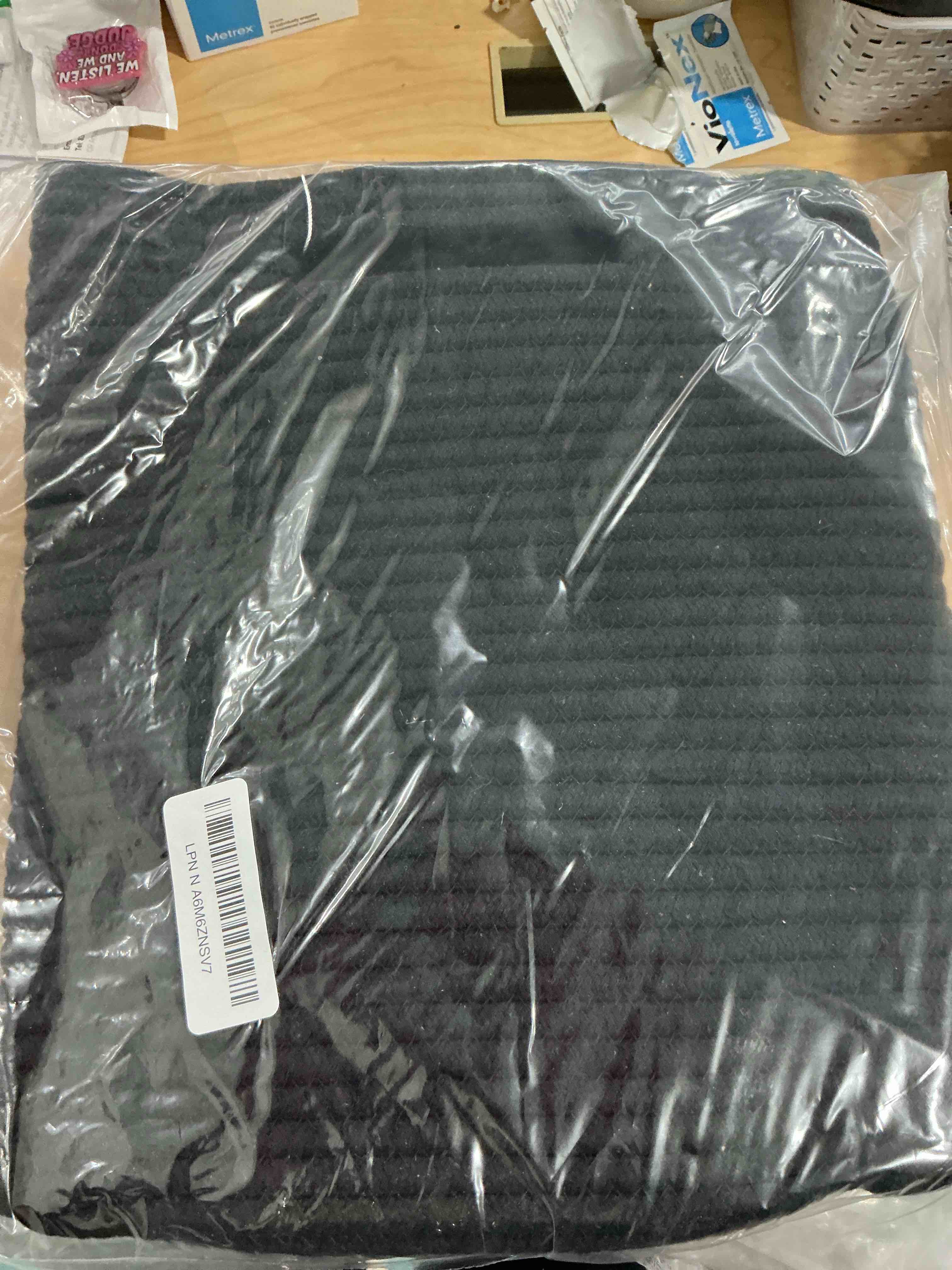 Condition photo showing Good Condition for OIAHOMY Storage Cubes, 13 Inch Cube Storage Organizer, Collapsible Storage Bins, Baskets for Organizing, Storage Bins for Shelves-Black, 3-PACK Black 3Pcs-13*13*13inch