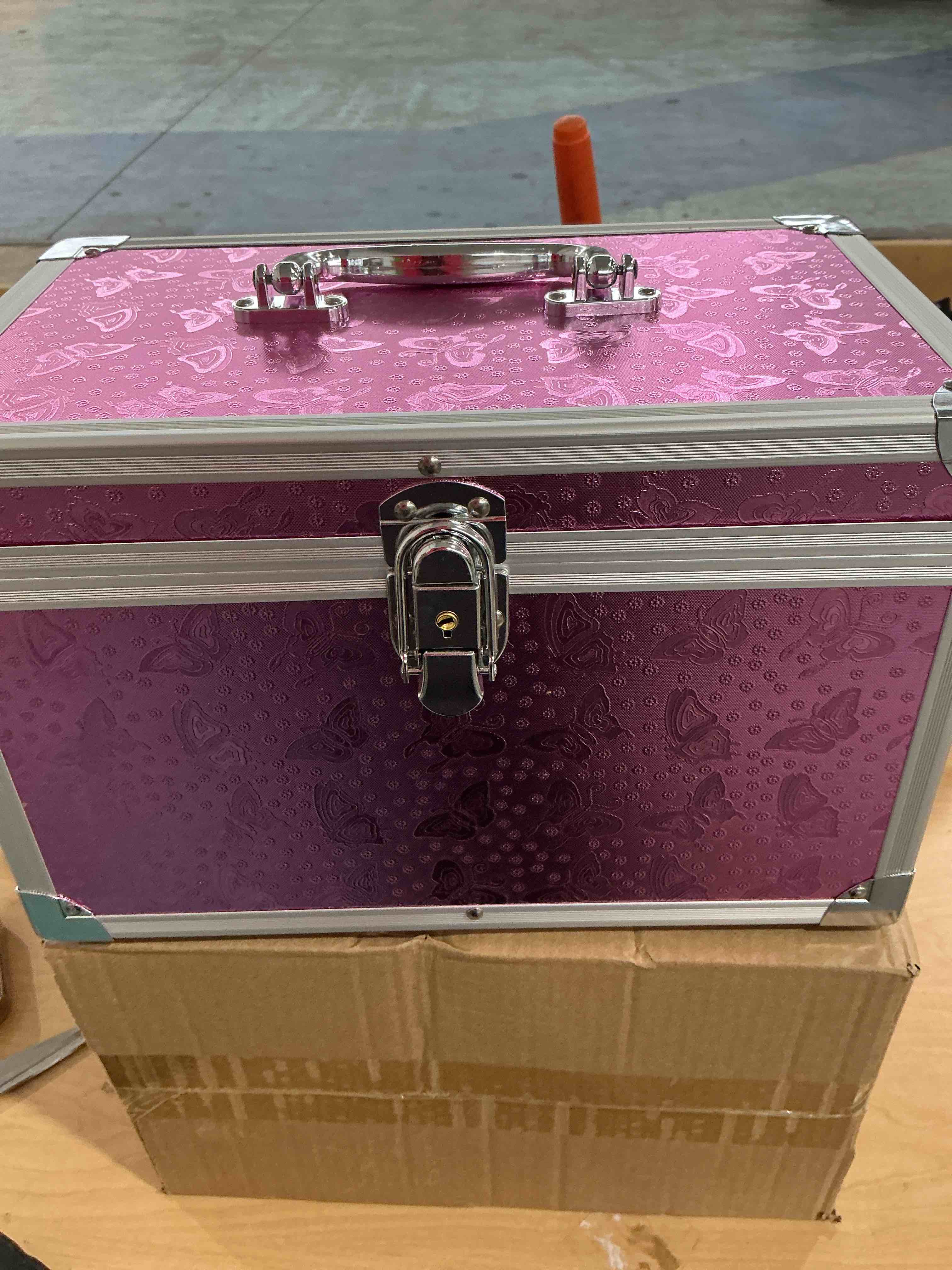 Condition photo showing Good Condition for QTLCOHD Medicine Lock Box, First Aid Safe Medication Storage Box, Layered Aluminum Daily Medicine Lockable Box with Key 11.8 x 7.09 x 7.48 Inch, Pink