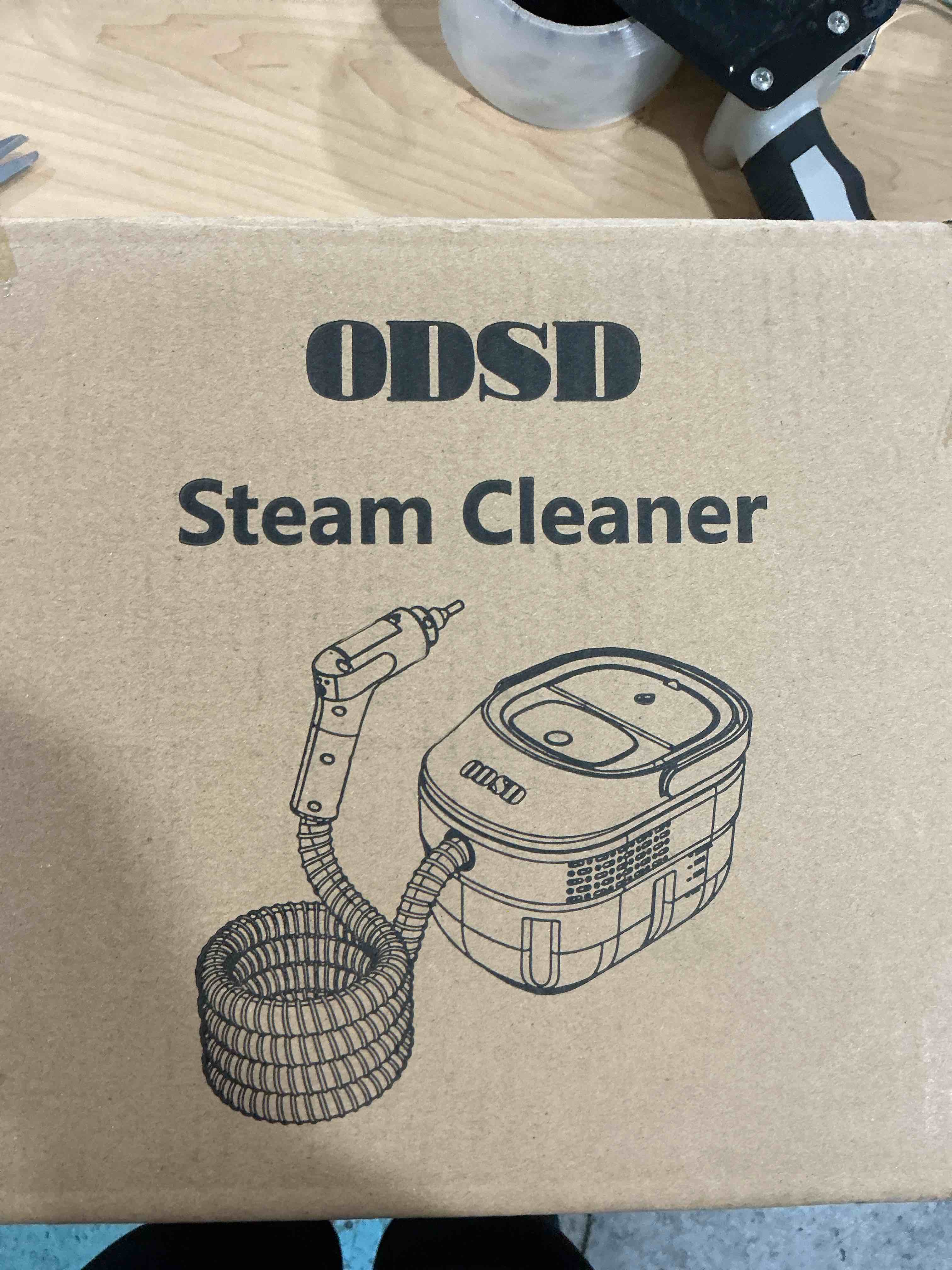 Condition photo showing New/Like New for ODSD Steam Cleaner for Home & Car, 3-Level Adjustable Steamer for Cleaning, 15s Heat-Up & 1.6L Large Tank, Handheld Steam Cleaner for Car Detailing, Home, Tile, Grout, Furniture with 15pcs Accessories Black