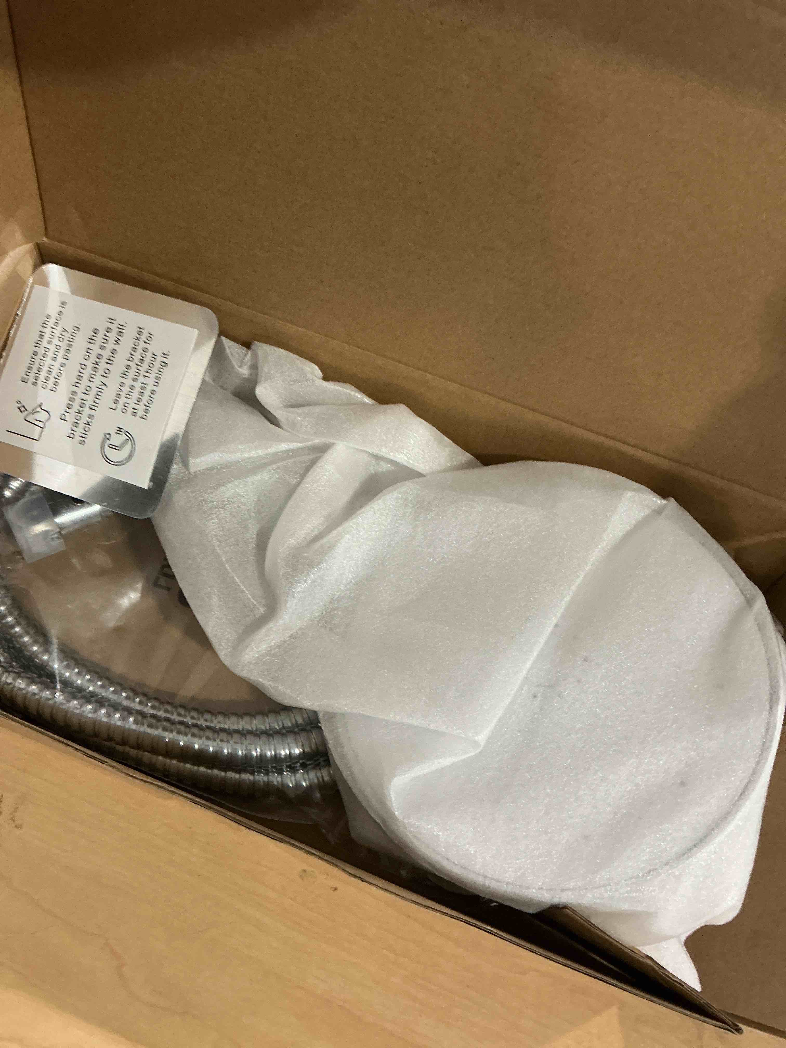 Condition photo showing New/Like New for 6“ Filtered Shower Head with Handheld, 6 Modes High Pressure Shower Head with Filter for Hard Water, Detachable Showerhead with Stainless Steel Hose and Shower Arm Bracket, Chrome-White Chrome -White