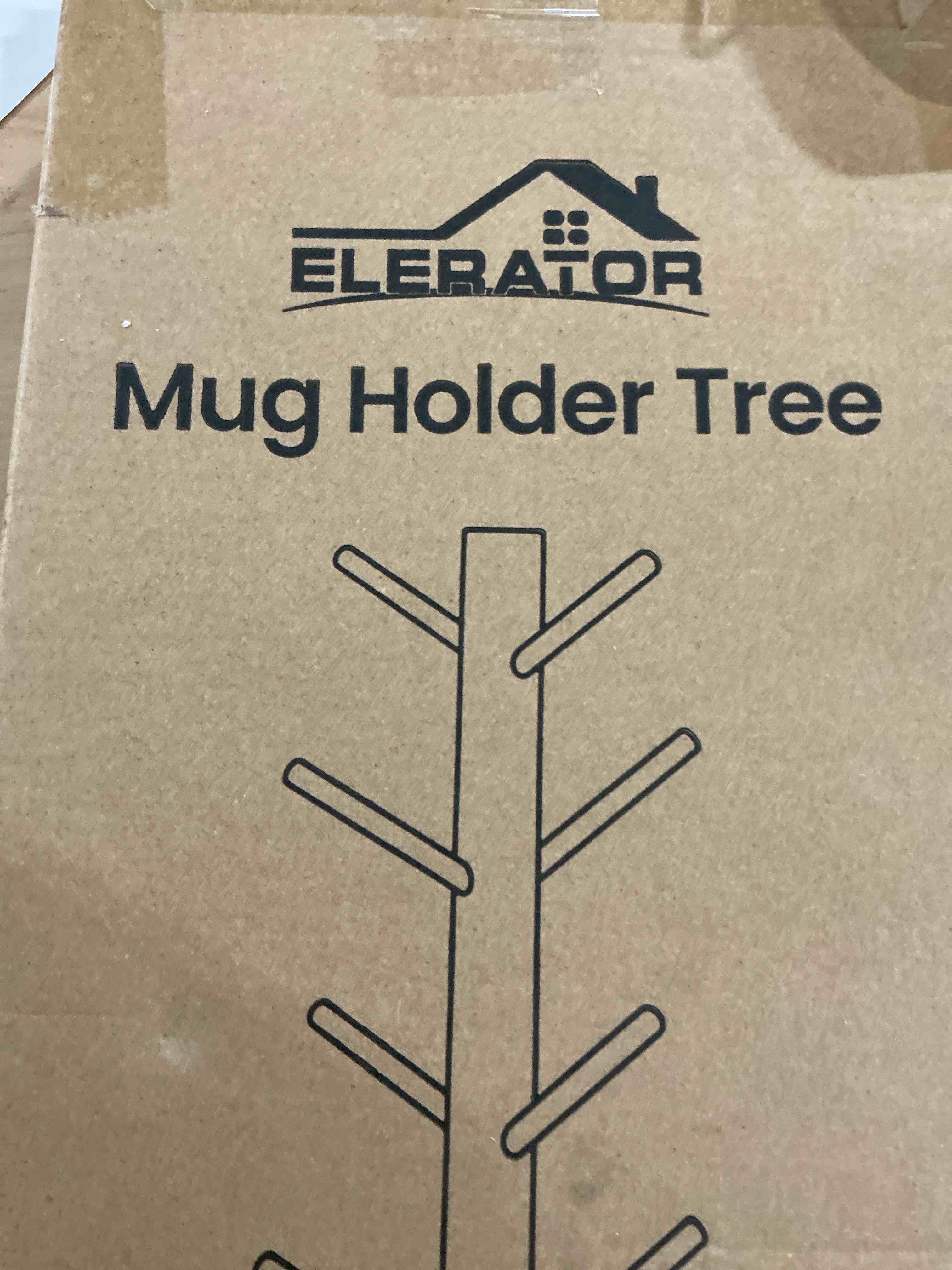 Condition photo showing Good Condition for Coffee Mug Holder Tree, Upgraded 360° Rotated Coffee Cup Holder for Counter, Wood Coffee Mug Tree, Coffee Mug Rack with 8 Hooks, Coffee Mug Organizer Station, Mug Stand Coffee Bar Accessories, Black 8 Hooks Black