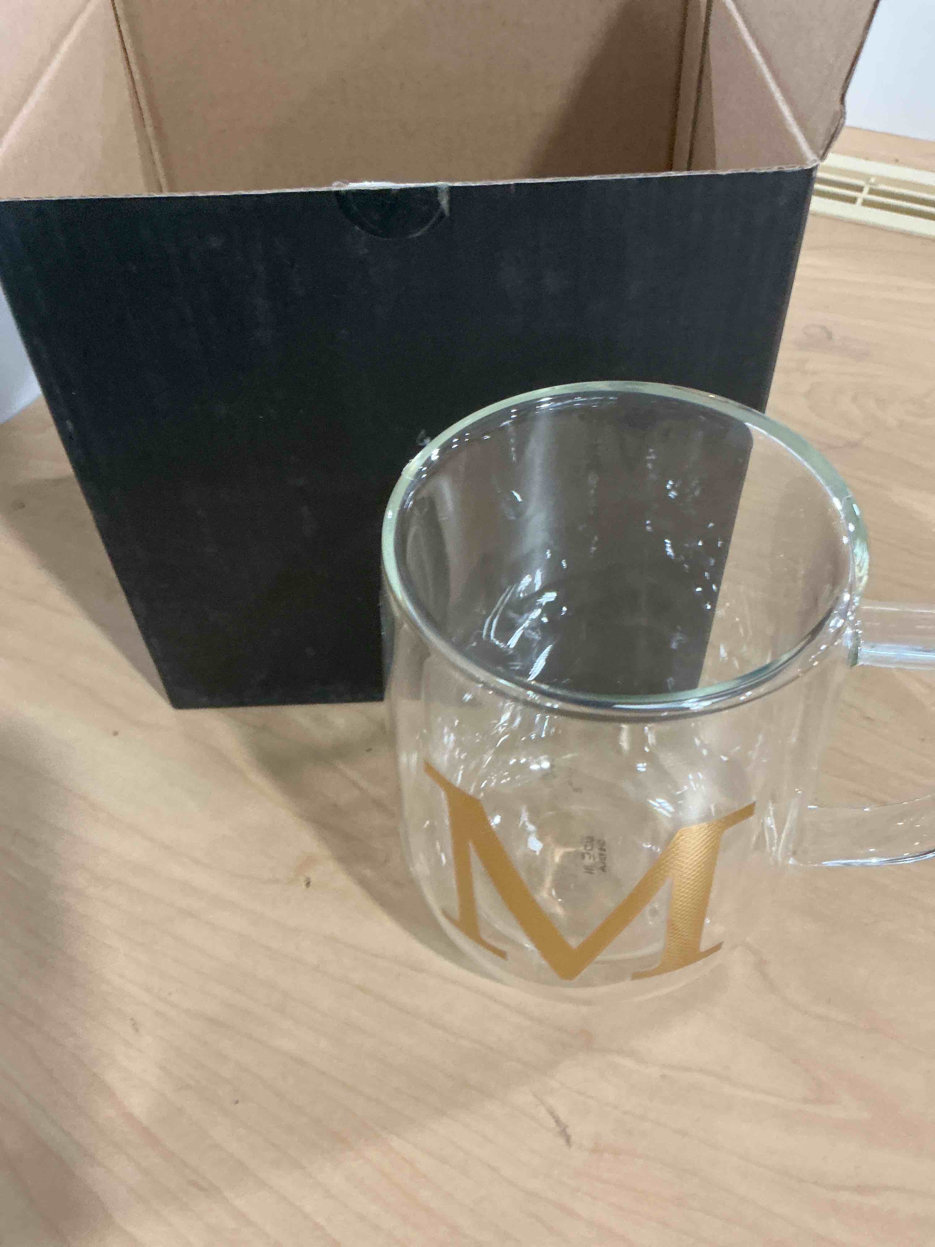 Condition photo showing Good Condition for COLLECTIVE HOME - Double Walled Glass Coffee Mugs, Insulated Coffee Mug with Handle, Personalized Gifts for Women, Men, Christmas, 14 oz Monogram Cups (M)