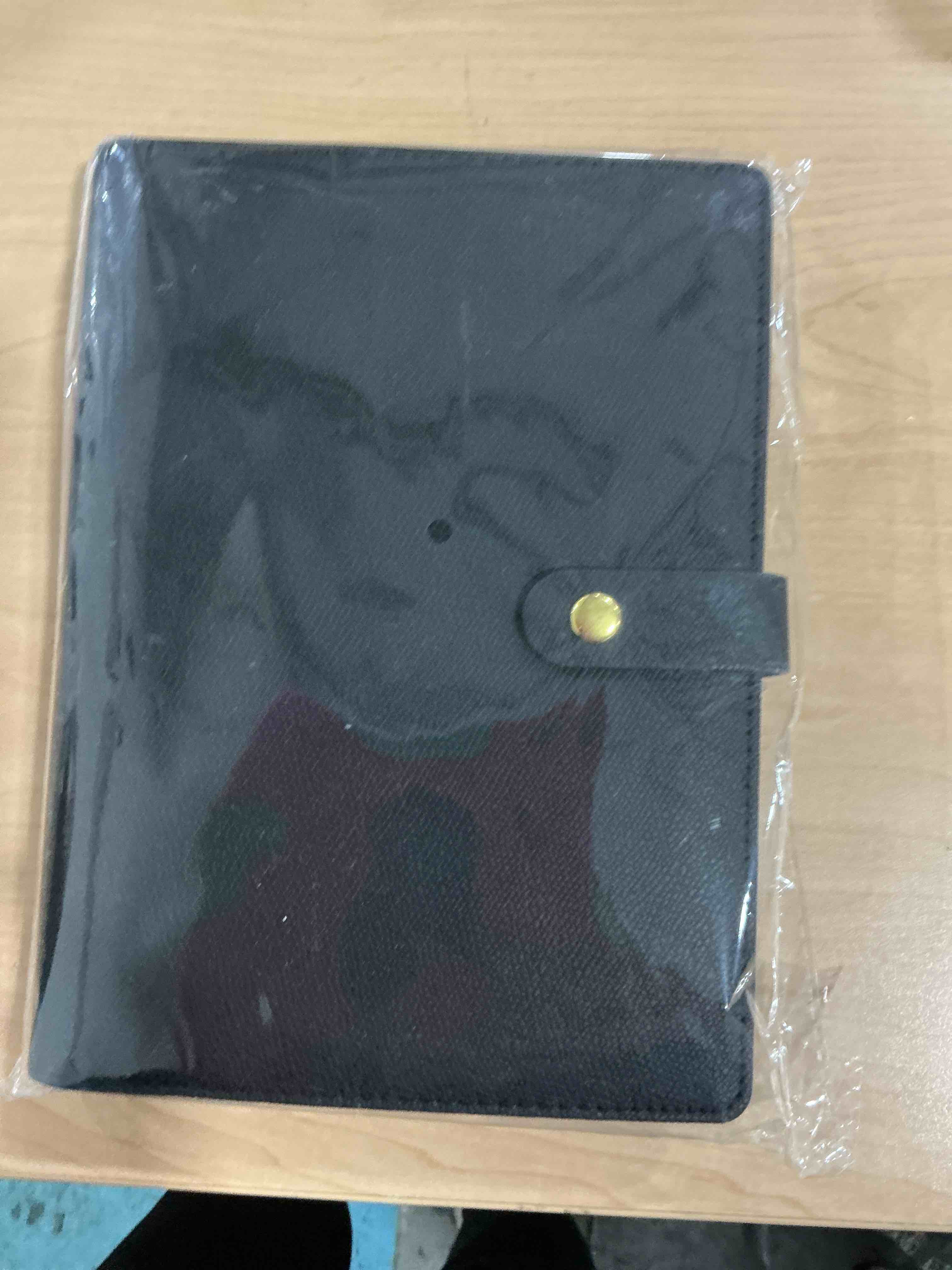 Condition photo showing New/Like New for Aesthetic A5 Binder with 6 Golden Rings - Refillable & Sturdy Planner w Pockets Keeps You Perfectly Organized - Mini Notebook with Magnetic Closure Works Great as Photocard Binder for All Your Cards Black