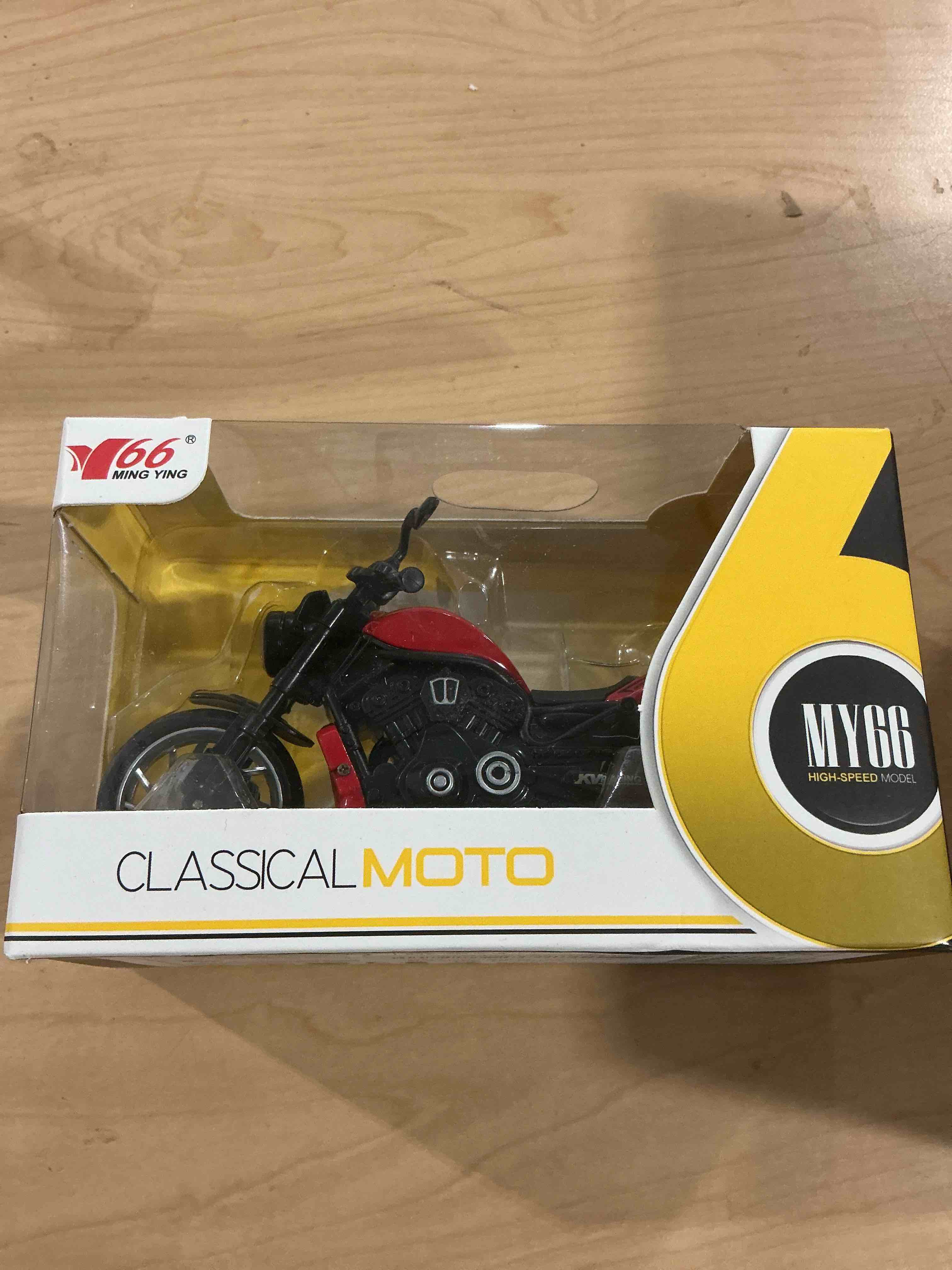 Condition photo showing New/Like New for RED Toy Motorcycle,Pull Back Motorcycle Toy with Sounds and Lights,1:12 Alloy Motorcycle Model for Boys,Pull Back Motorcycle Toys Gift for Boy Girl (Black)