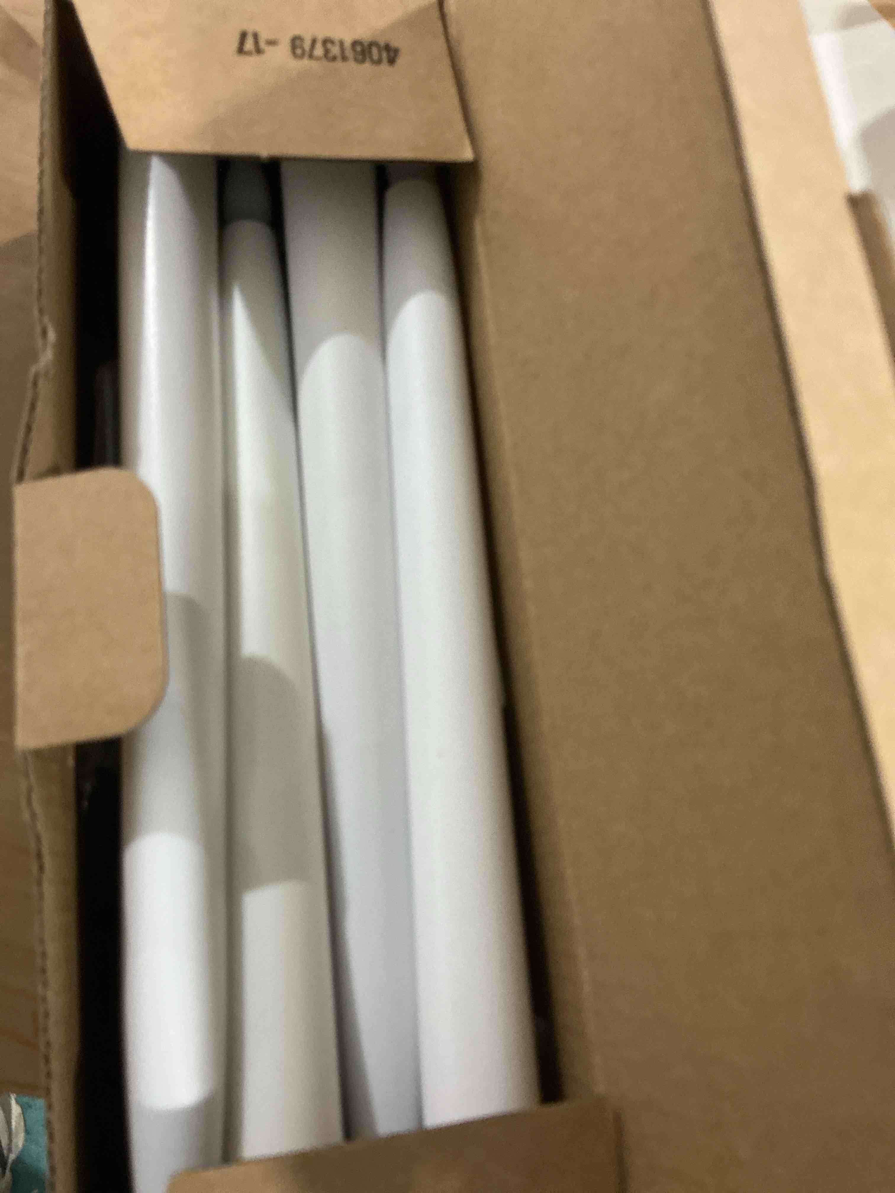 Condition photo showing Good Condition for 13.2" Window Candles Battery Operated with Timer, 6h On/18h Off, LED Flickering Flame, 5000K Cool White Christmas Candle Lights for Windows, Indoor Holiday Decor, 4 Pack, Black Holders Black Auto Timer-5000K