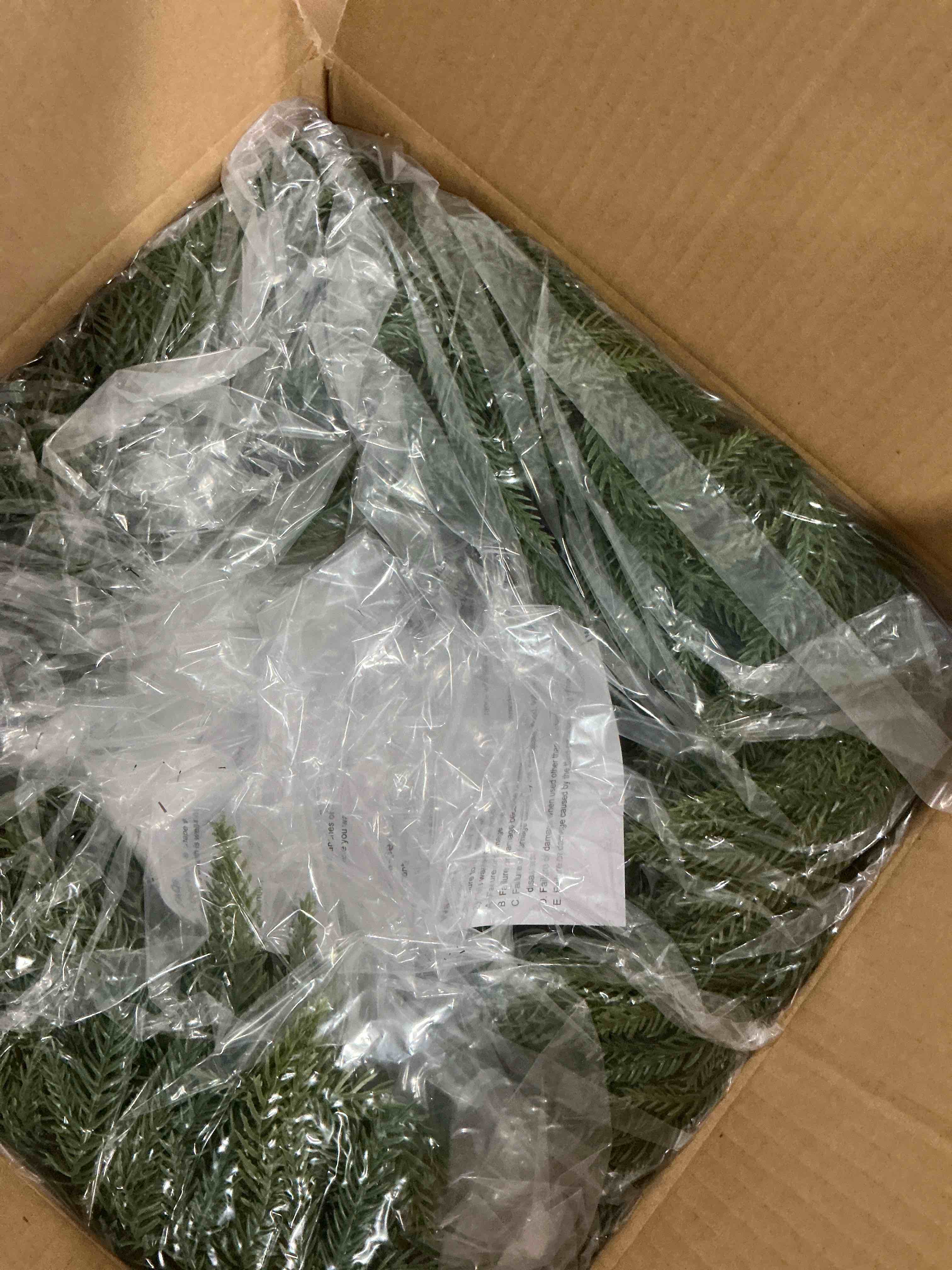 Condition photo showing Good Condition for 24 Inch Norfolk Pine Wreath, Artificial Christmas Wreaths for Front Door - Real Touch Green Wreath, Christmas Decorations for Window, Wall, Mantel, Outdoor Xmas Holiday Decor (1PCS) Soft, Green, 1-Pack, No Lights