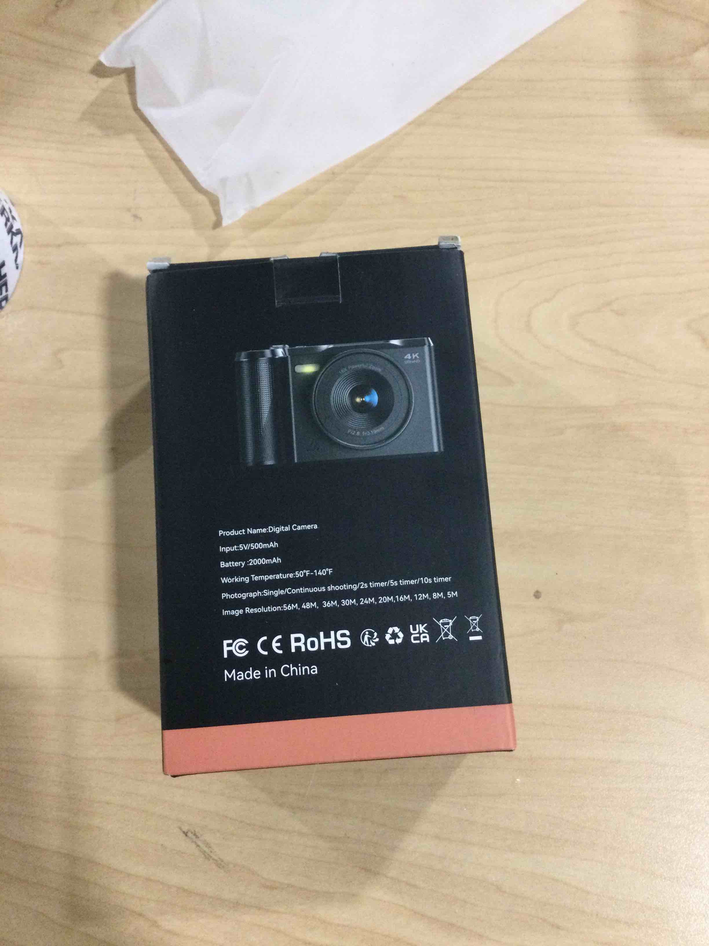 Condition photo showing New/Like New for JDZ 4K Digital Camera for Photography and Video, 56MP Autofocus Vlogging Camera for YouTube, 3'' 180° Flip Screen, 16X Zoom, Flash, Compact Travel Camera with 32GB Card for Beginners Black