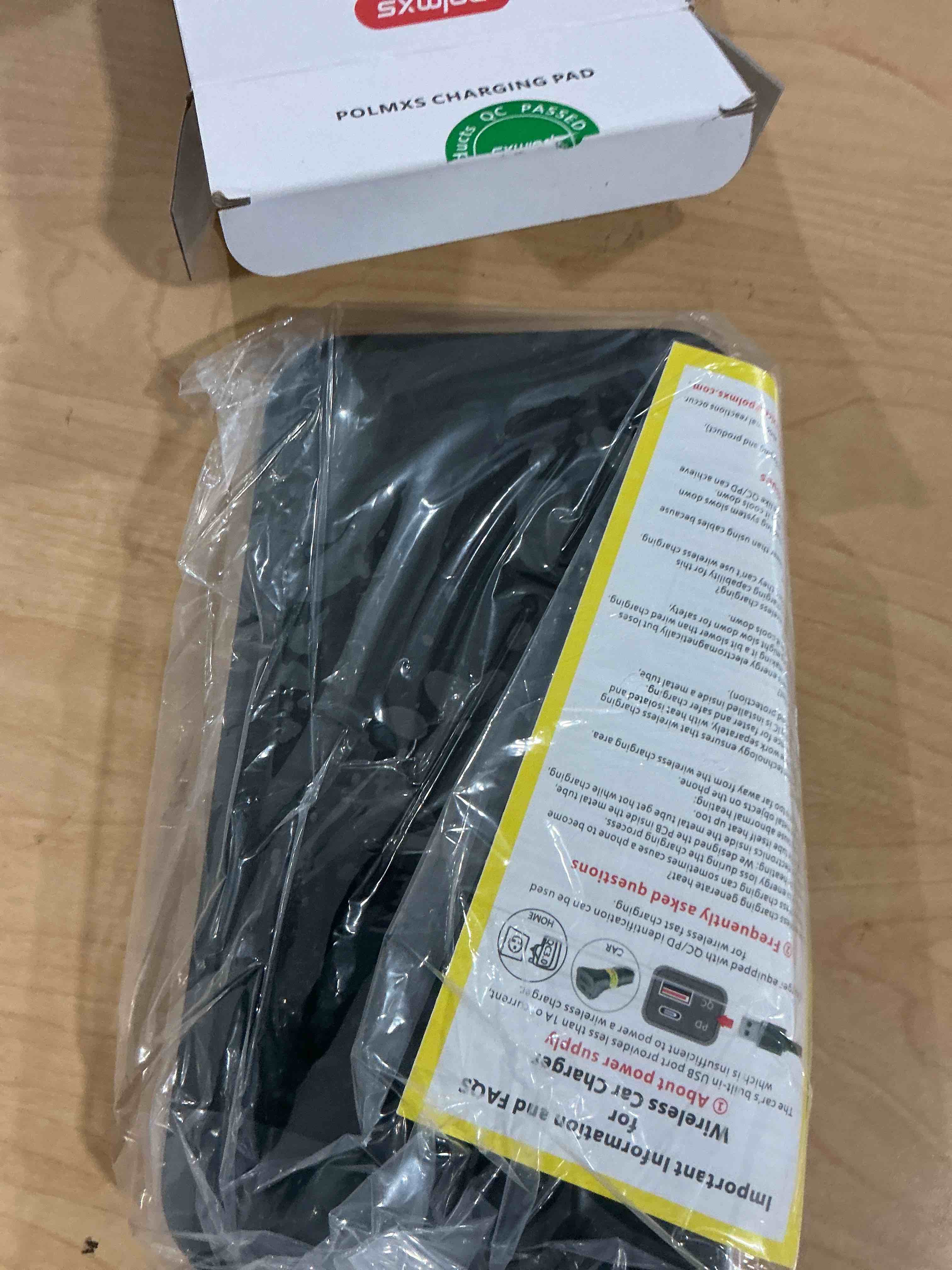 Condition photo showing Good Condition for Wireless Charger Car Charging pad,Polmxs 15W Fast Wireless Phone Charger Cell Phone Cordless Charging mat Compatible with iPhone 11/12/12/14/15 Galaxy S21/S22/S23/24 (C12Y)