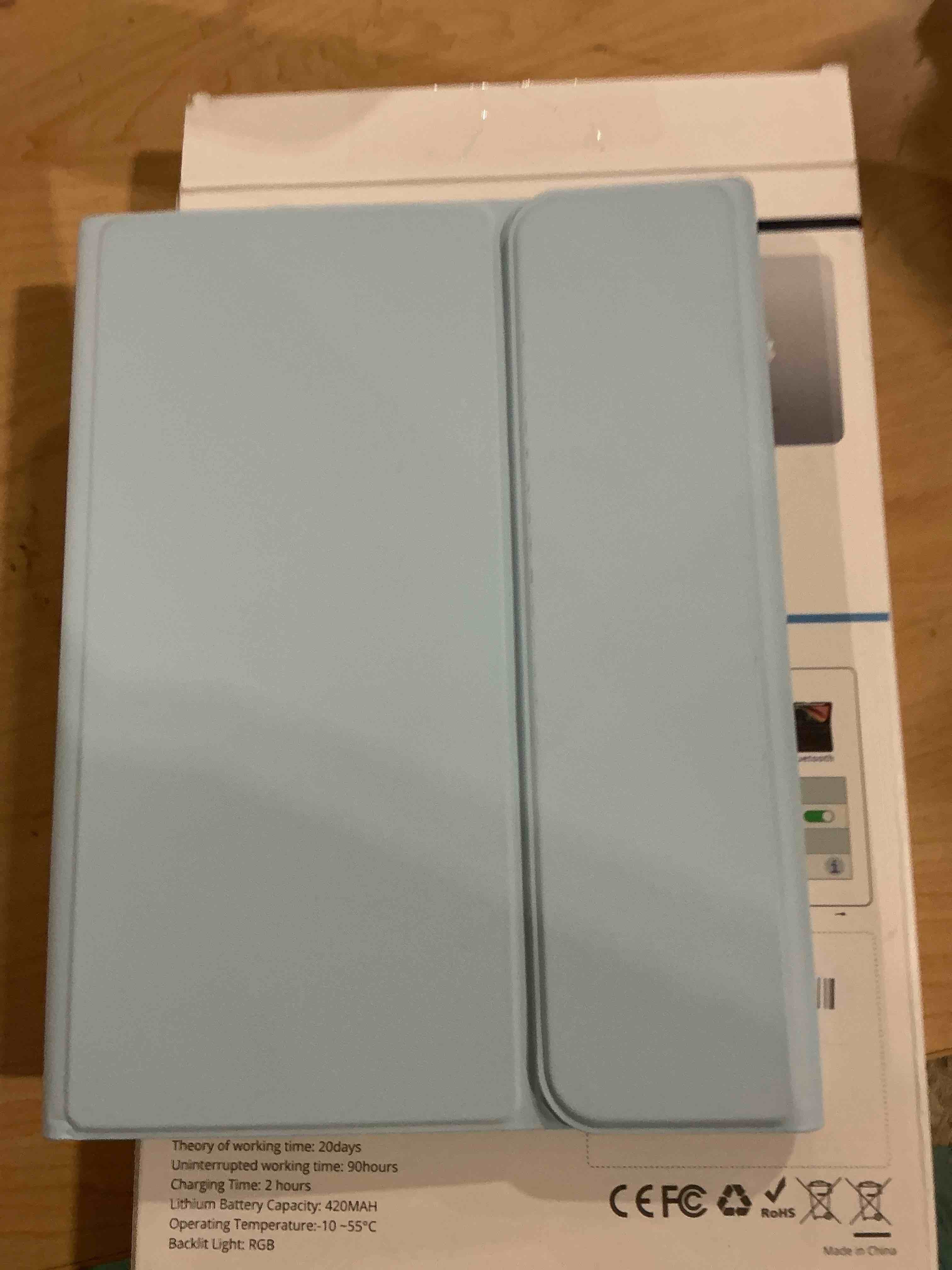 Condition photo showing Good Condition for for iPad 11th (A16, 2025) / 10th Generation Case with Keyboard, Mouse and Detachable Wireless Keyboard, 7-Color Backlight, Slim Case with Pencil Holder, Slate Blue For iPad 10th / A16 (11th) Slate Blue