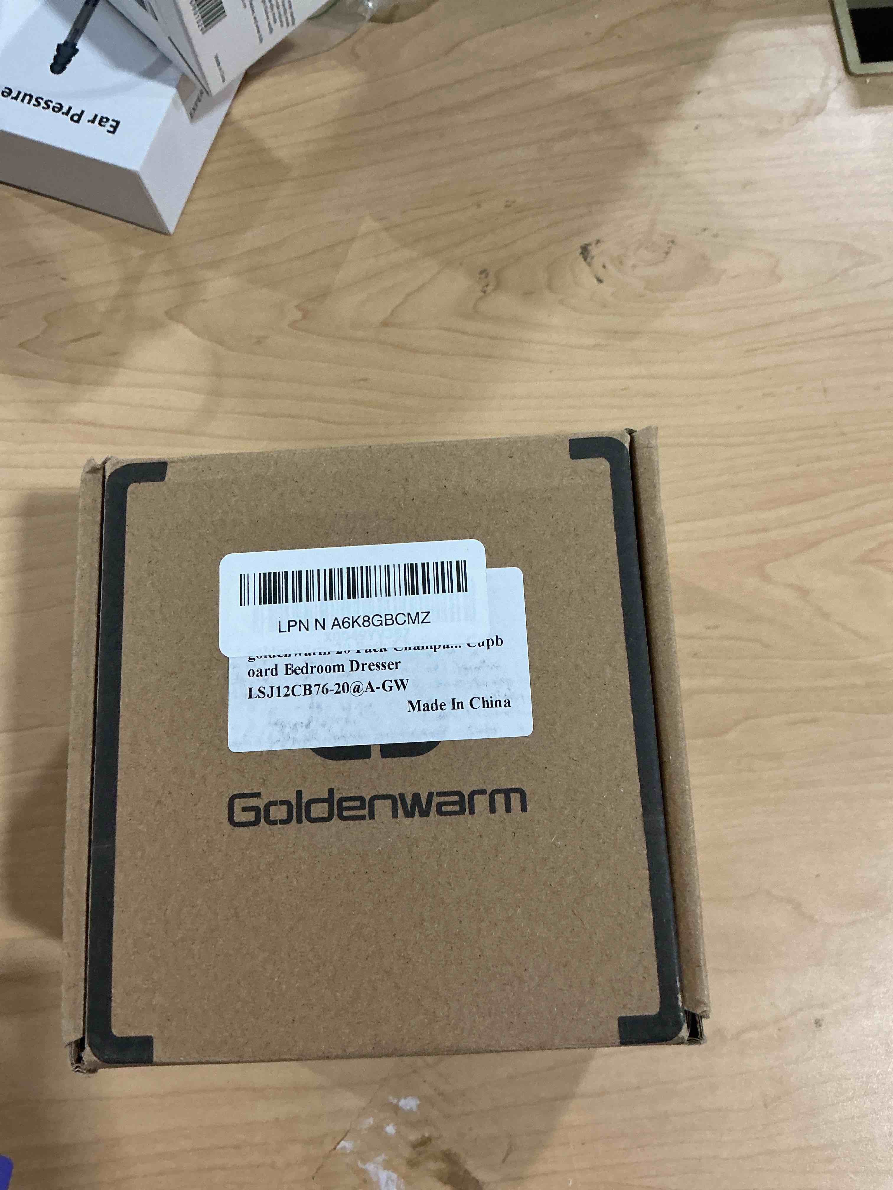 Condition photo showing New/Like New for Goldenwarm 20 Pack Champagne Bronze Cabinet Pulls Gold Cabinet Handles 3 Inch Champagne Drawer Pulls Brushed Bronze Drawer Handles Square Kitchen Hardware for Cupboard Bedroom Dresser 3in Hole Centers Champagne Bronze 20