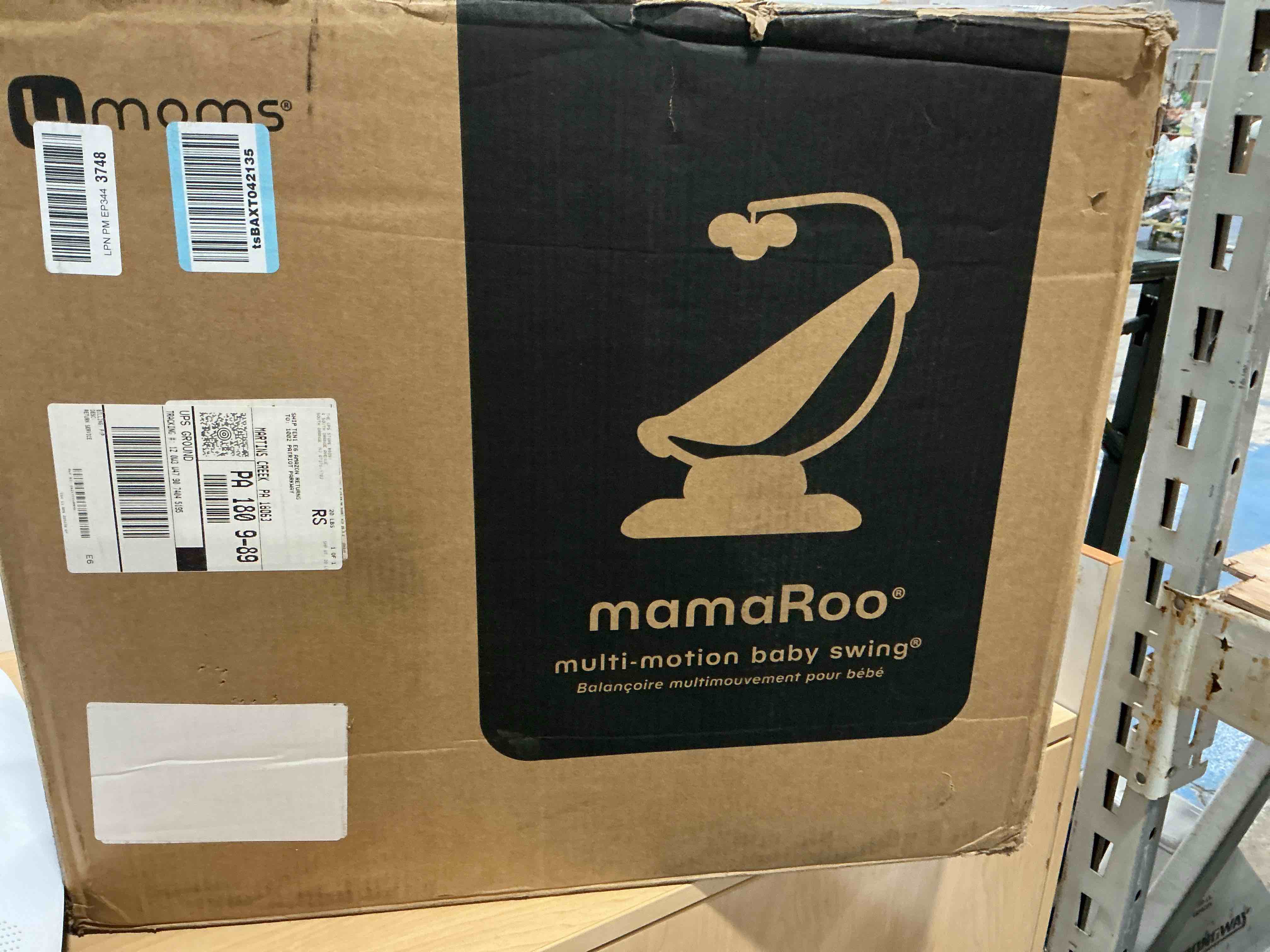 Condition photo showing Good Condition for *Missing Seat Assembly* 4moms MamaRoo Multi-Motion Baby Swing, Bluetooth Enabled with 5 Unique Motions, Black
