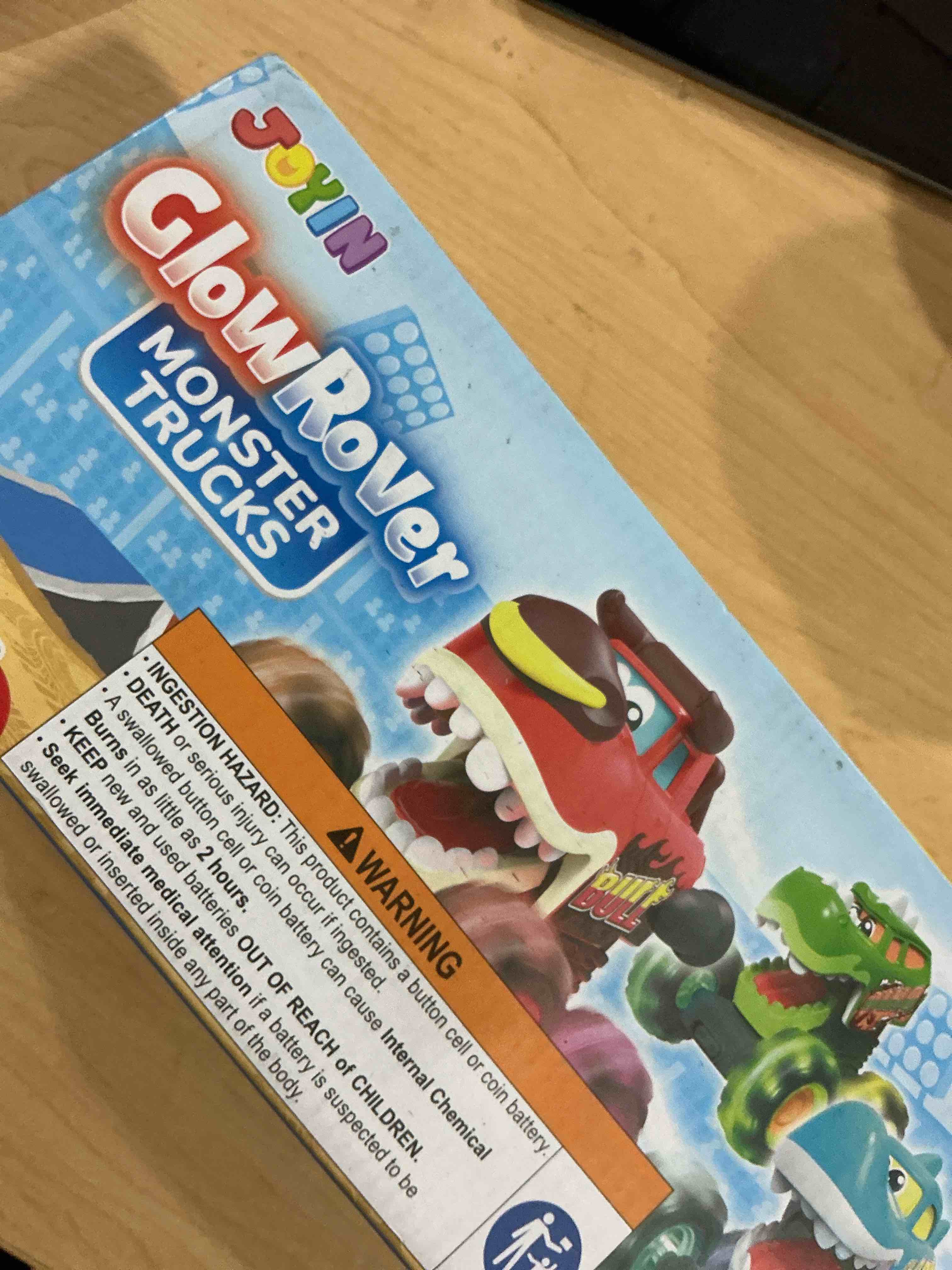 Condition photo showing Good Condition for JOYIN 3 Pack Monster Truck Toy - Motion Activated Light Up Cars for Toddlers - Monster Glow Rover LED Wheels - Baby Boy Toys - Press and Go Dinosaur Trucks for Kids Valentines Day Boy Birthday Gifts