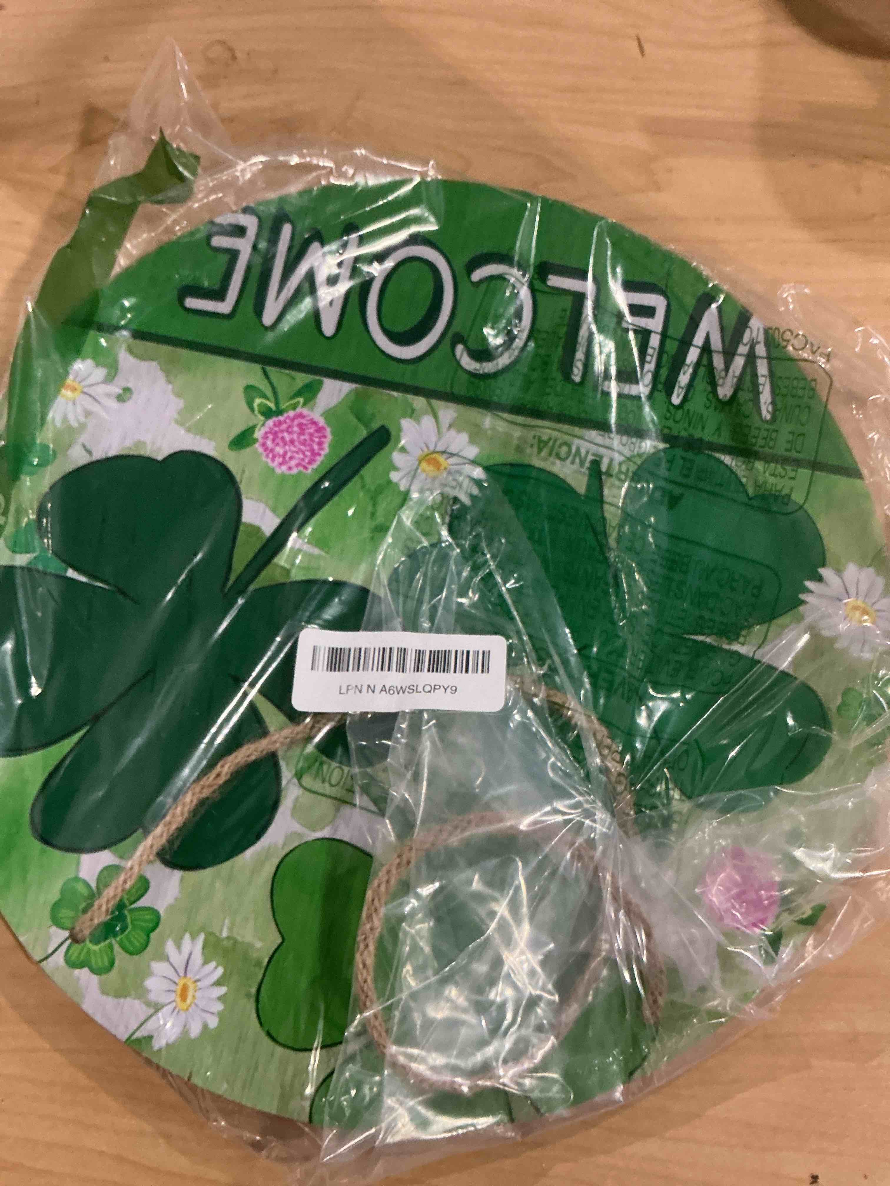 Condition photo showing Good Condition for Reversible Valentine St Patricks Day Wreath for Front Door, Valentine Heart Door Decorations, Valentine's Day Door Hanger Wooden Sign 12 Inch, February Wall Porch Decor Vintage Heart